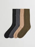 4-Pack Soild Crew Dress Socks