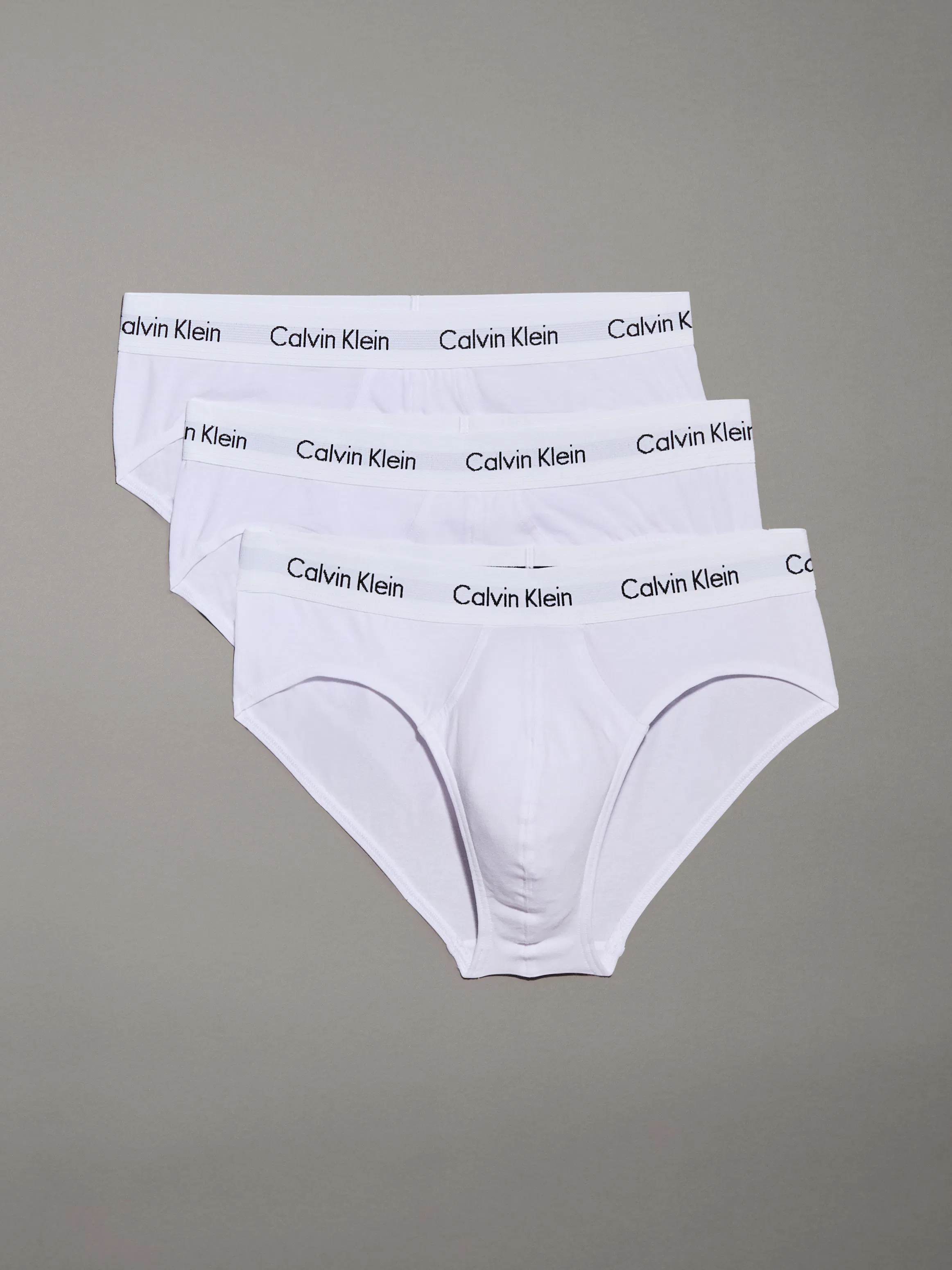 Nnnow White Calvin Klein Knickers Cotton Stretch Pack Hip Briefs