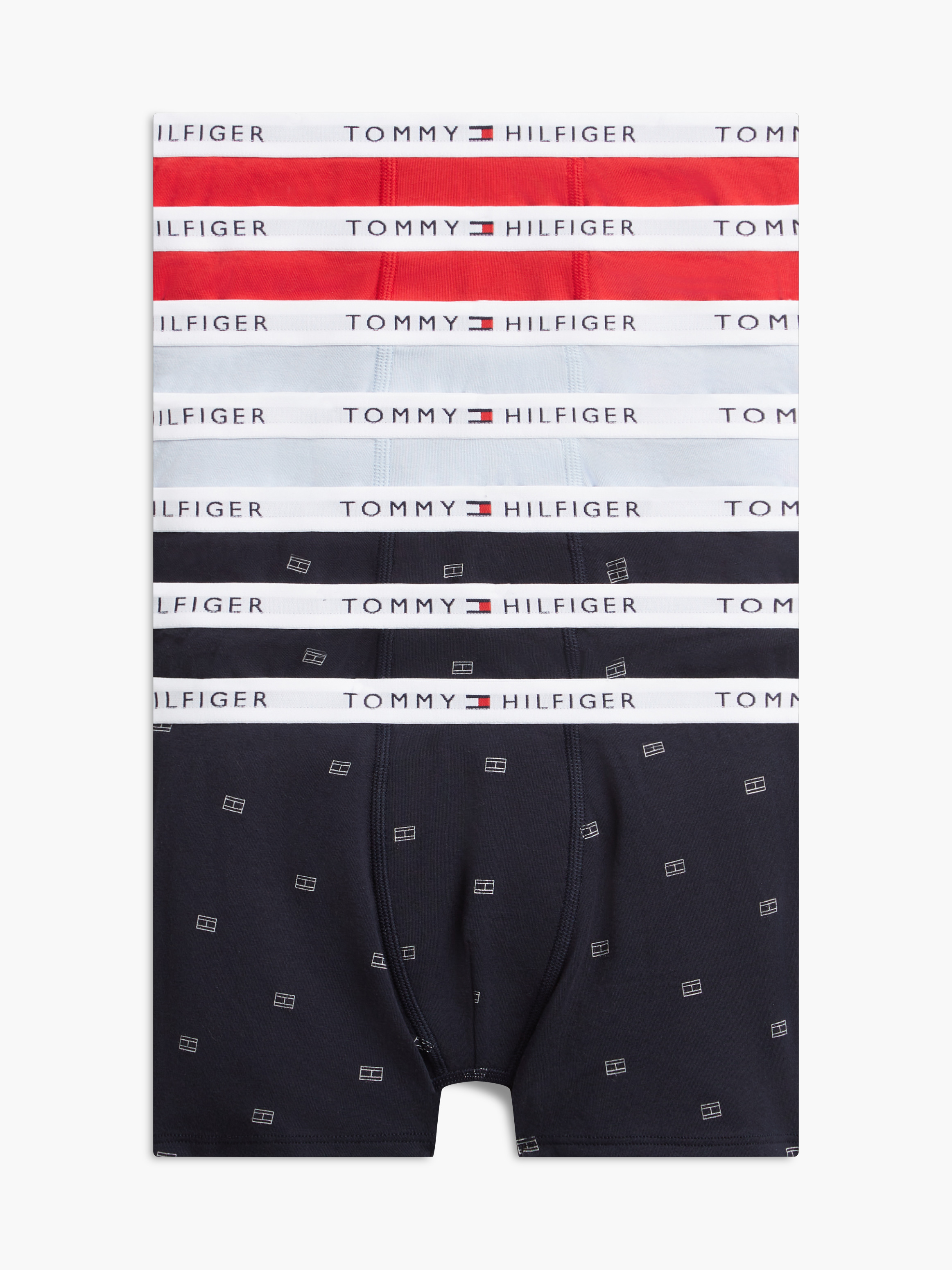 Boys 7-Pack Signature Print Logo Waistband Trunks