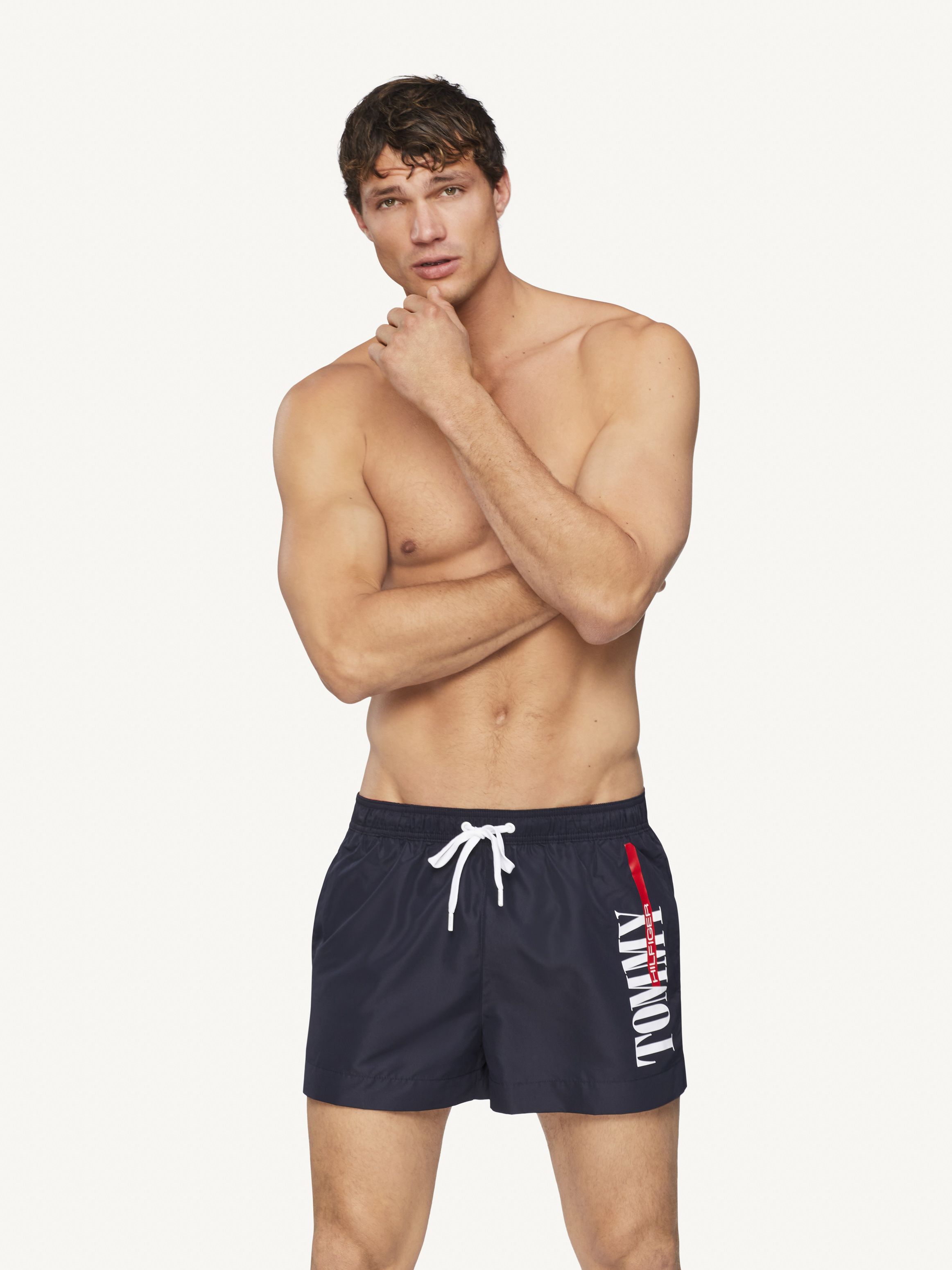 tommy hilfiger logo shorts