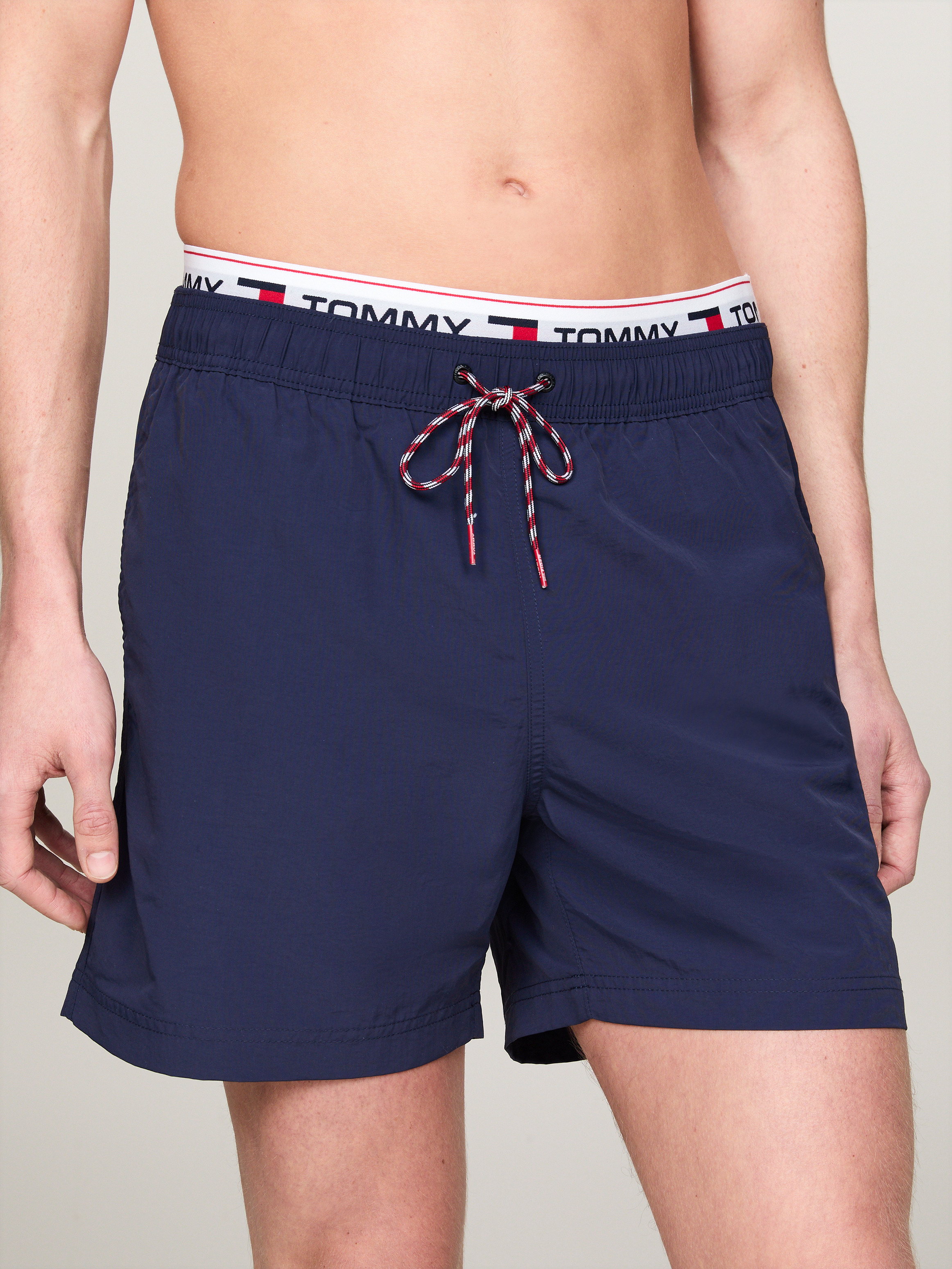 Repeat Logo Mid Length Swim Shorts Swimwear Tommy Hilfiger