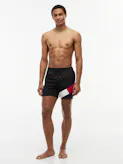 Flag Drawstring Mid Length Slim Fit Swim Shorts