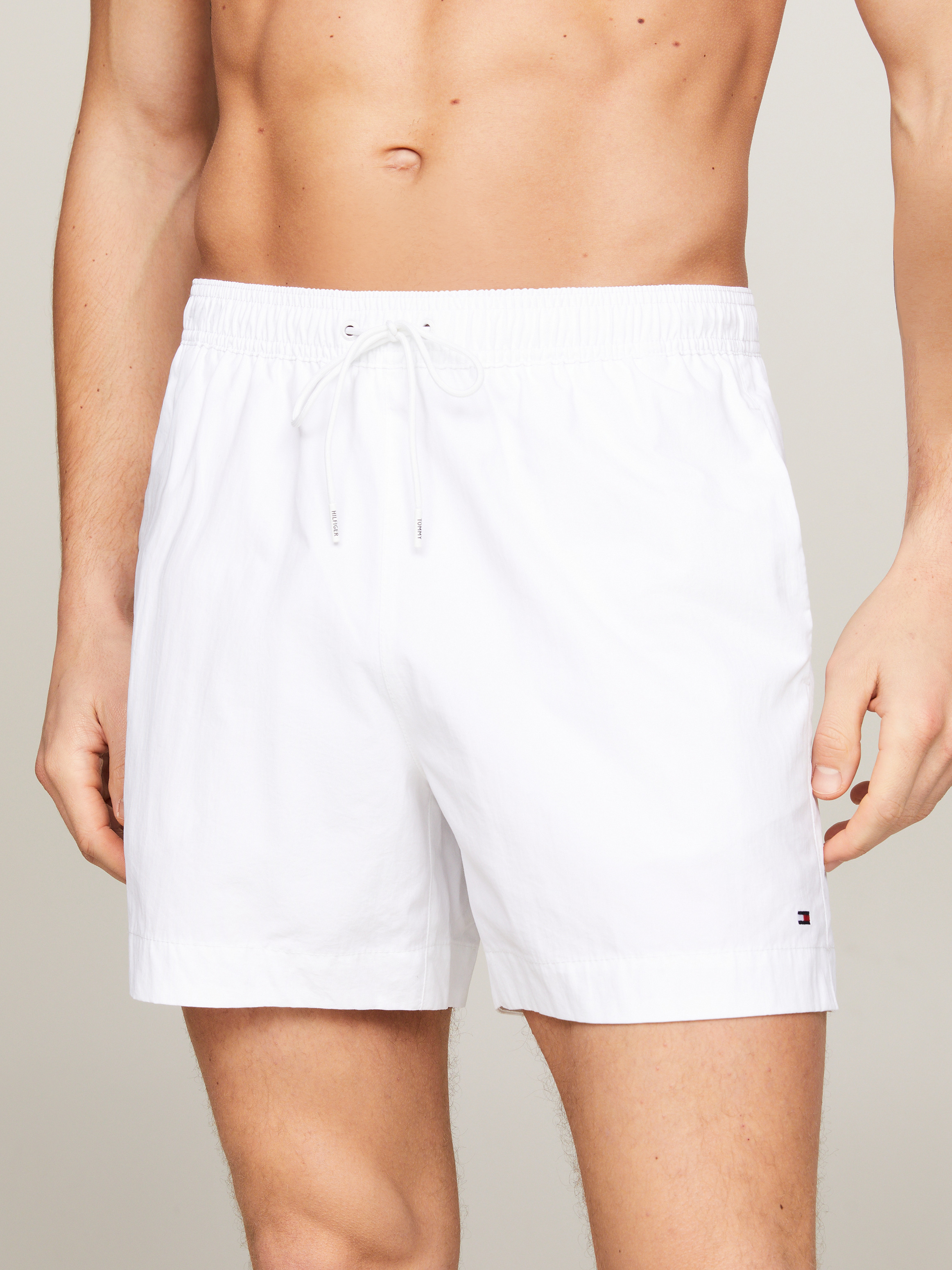 Tommy hilfiger swim shorts white discount