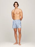 Hilfiger Monotype Gingham Mid Length Swim Shorts