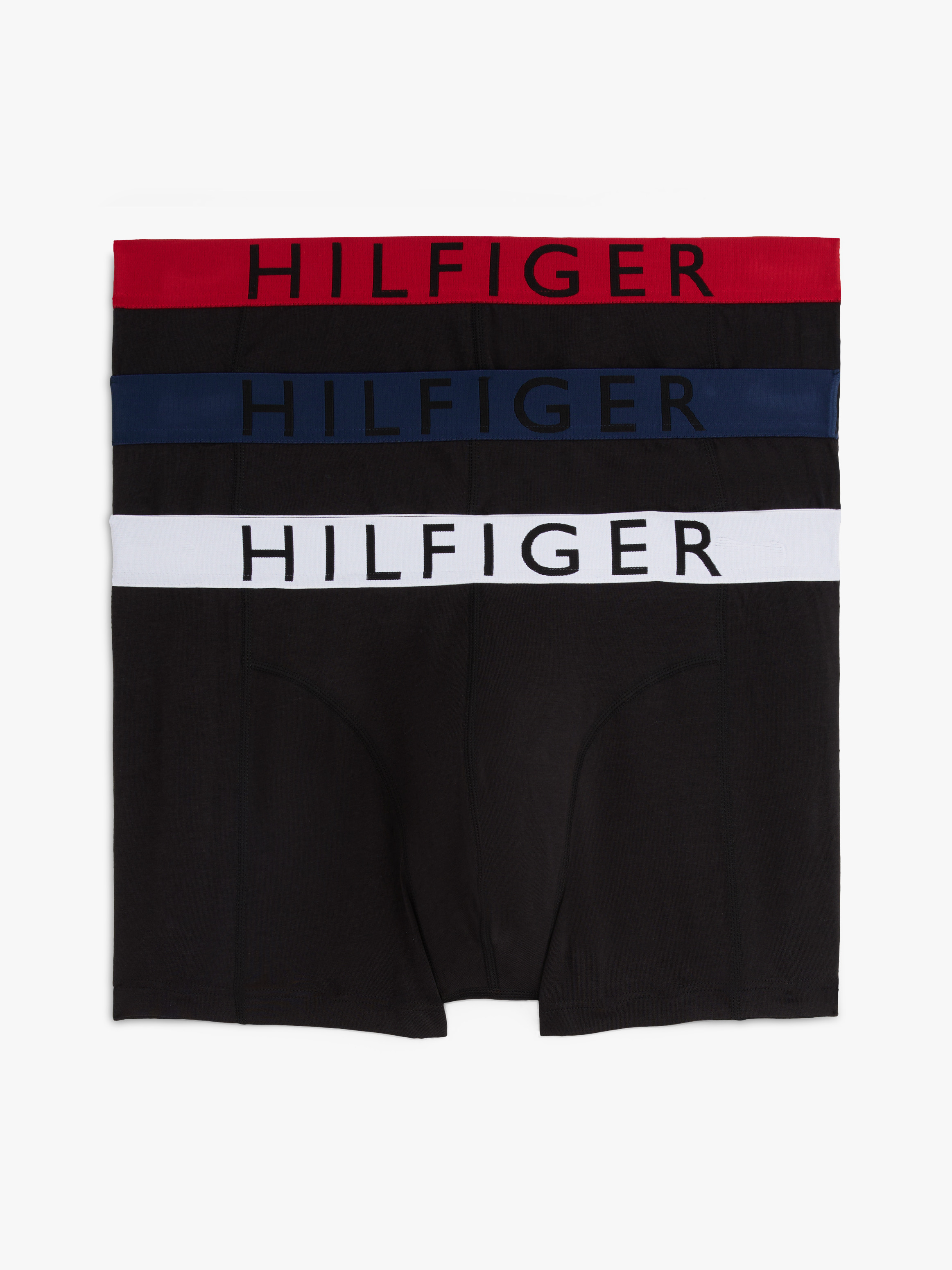 3-Pack Contrast Waistband Trunks