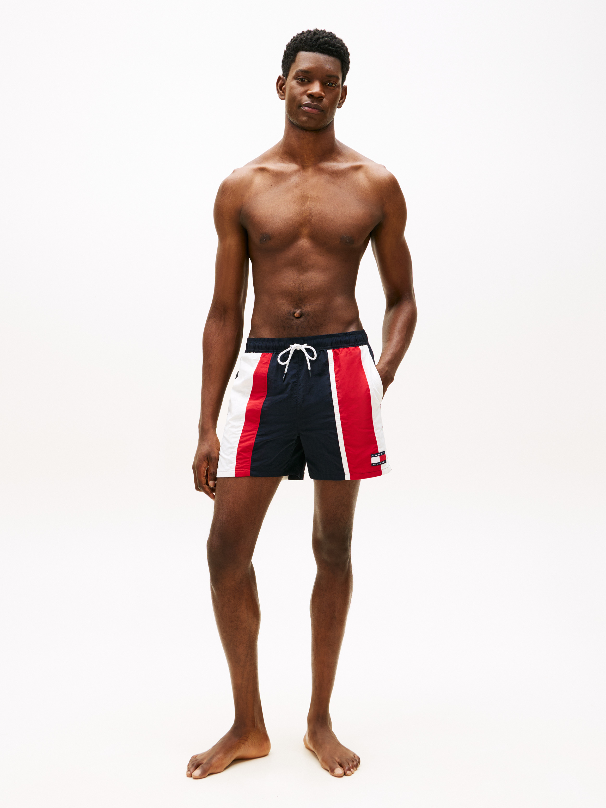 Heritage Colour-Blocked Mid Length Swim Shorts