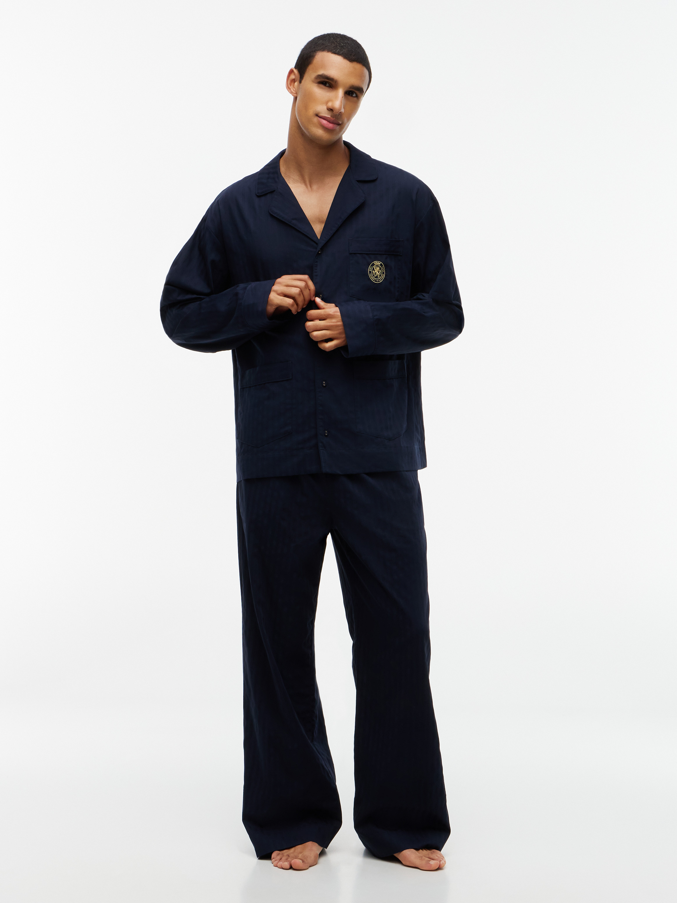 Crest Long Sleeve Pyjama Set