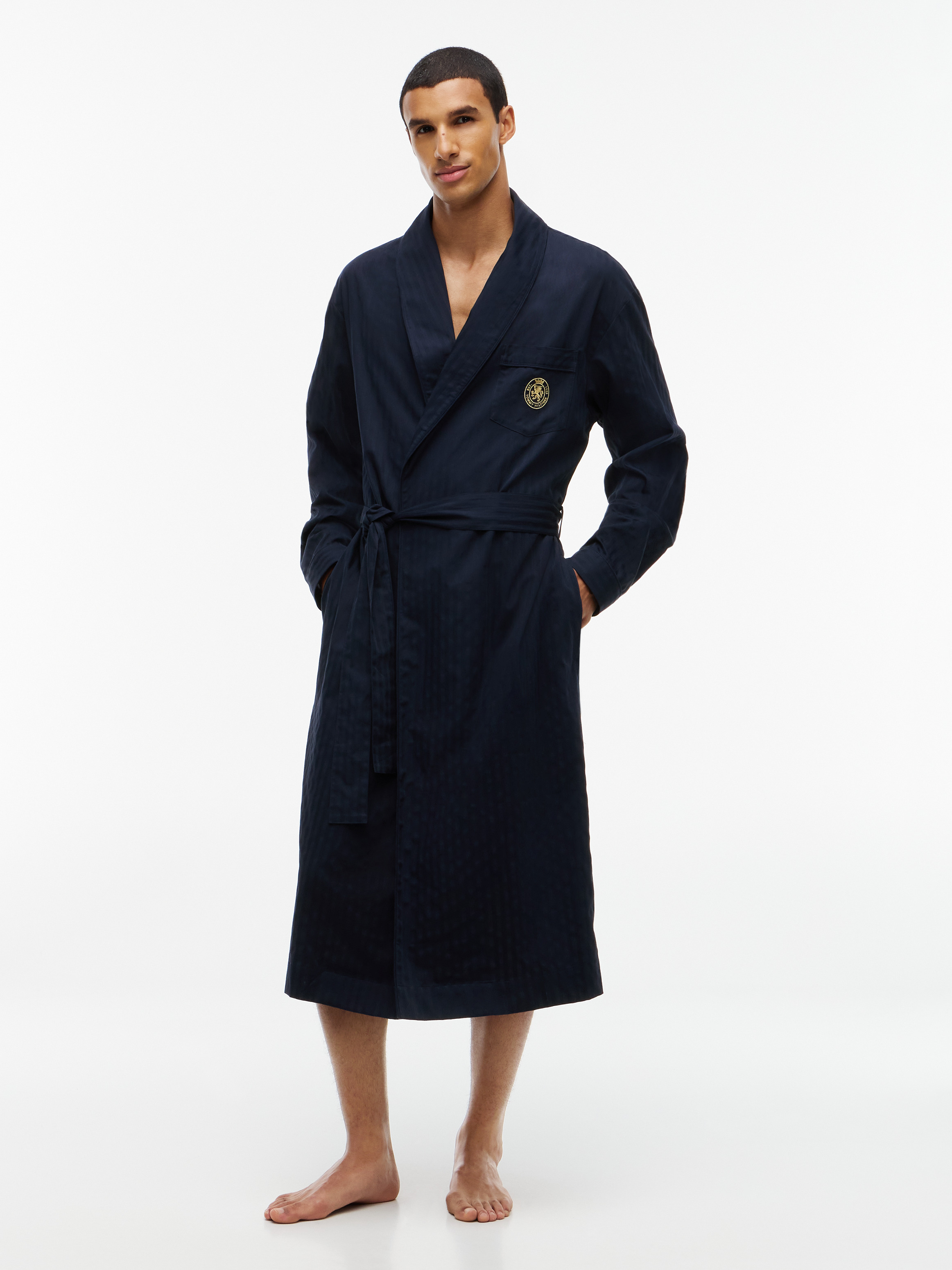 Crest Woven Dobby Bathrobe