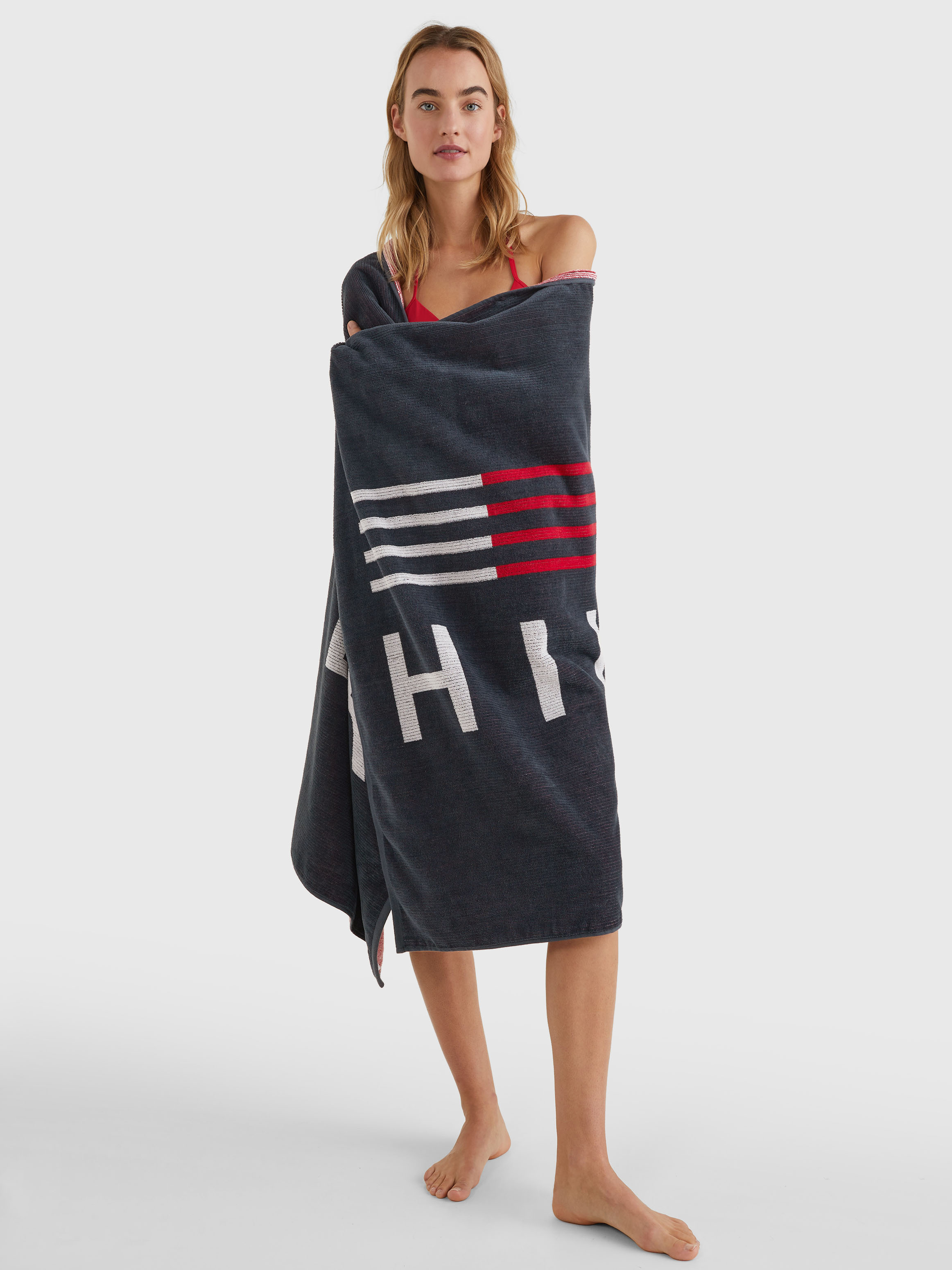 Logo Organic Cotton Towel Towels Tommy Hilfiger
