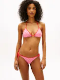Essential Print Halterneck Triangle Bikini Top