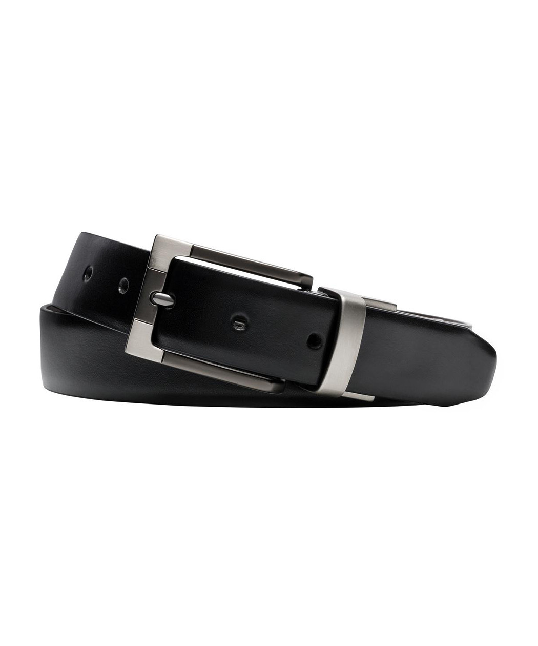 van heusen black leather belt