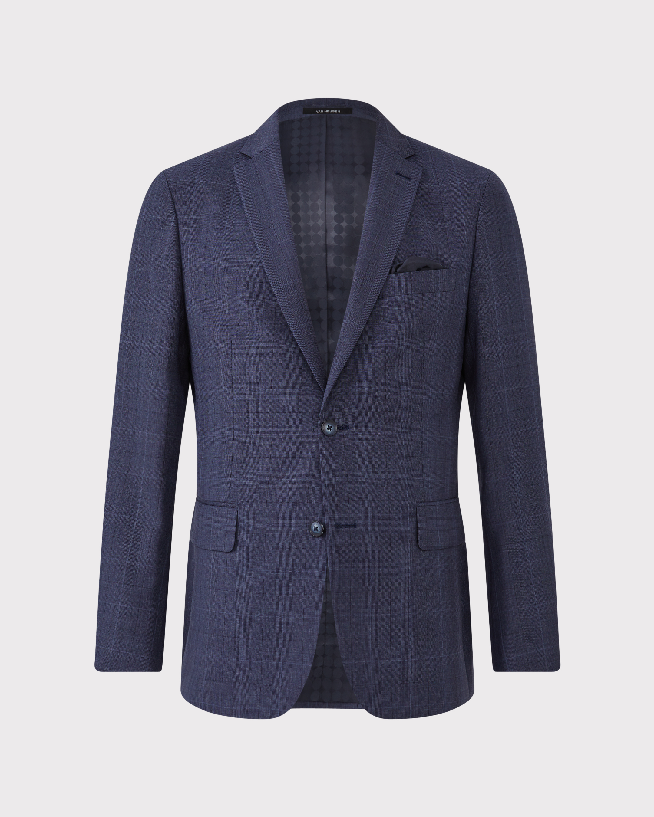 Wool Blend Check Suit Jacket