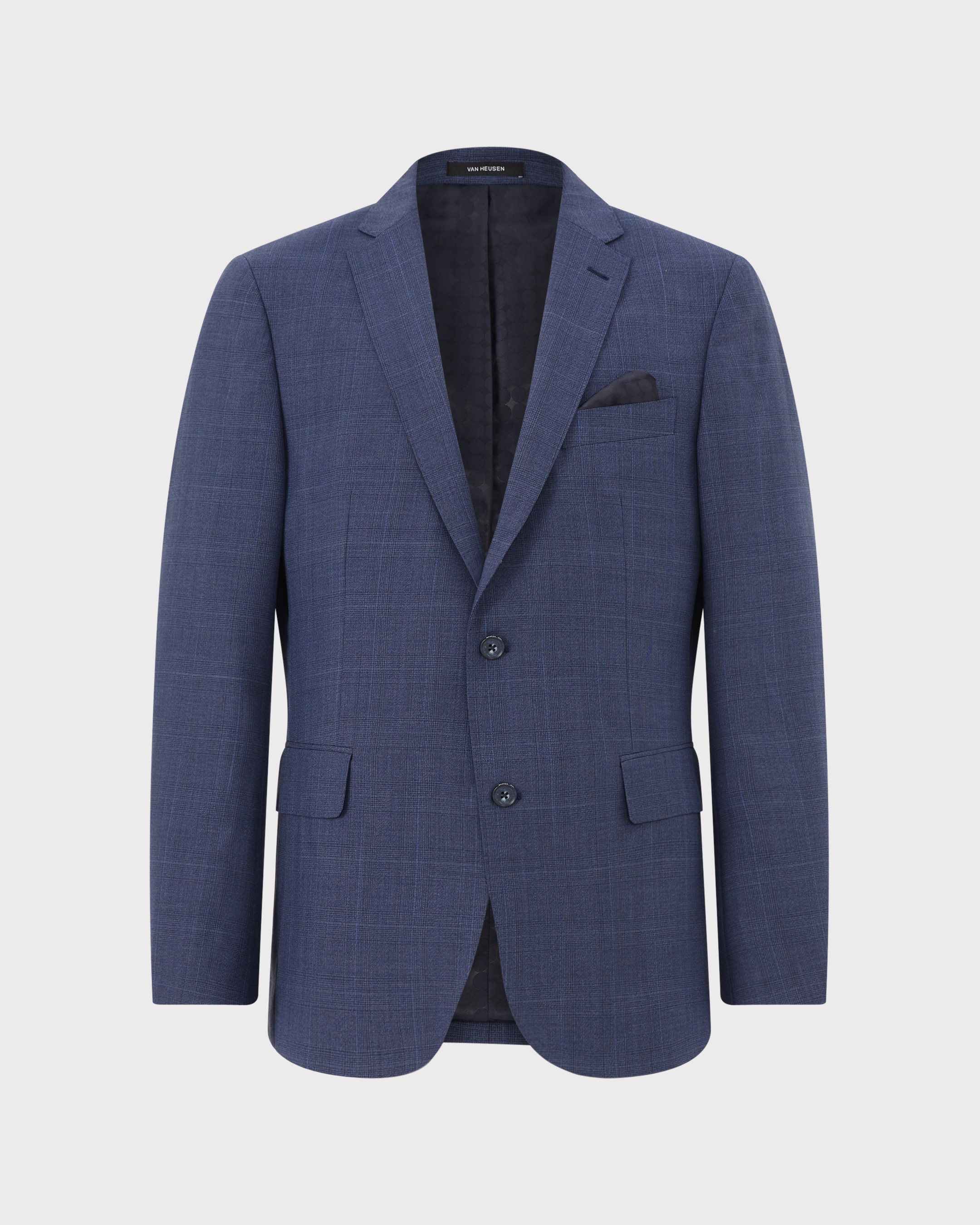 Wool Blend Glen Check Suit Jacket