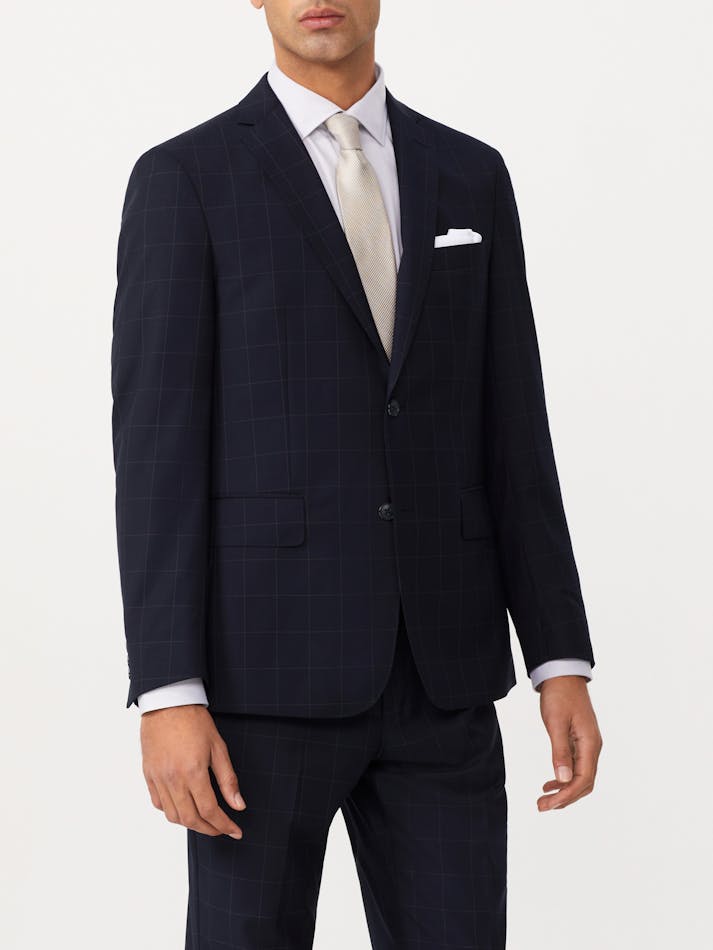Wool Blend Check Suit Jacket I Suits I Van Heusen