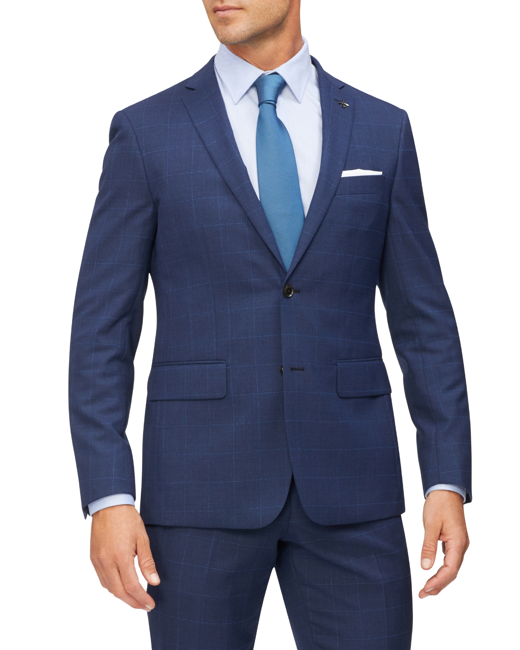 van heusen bright navy suit