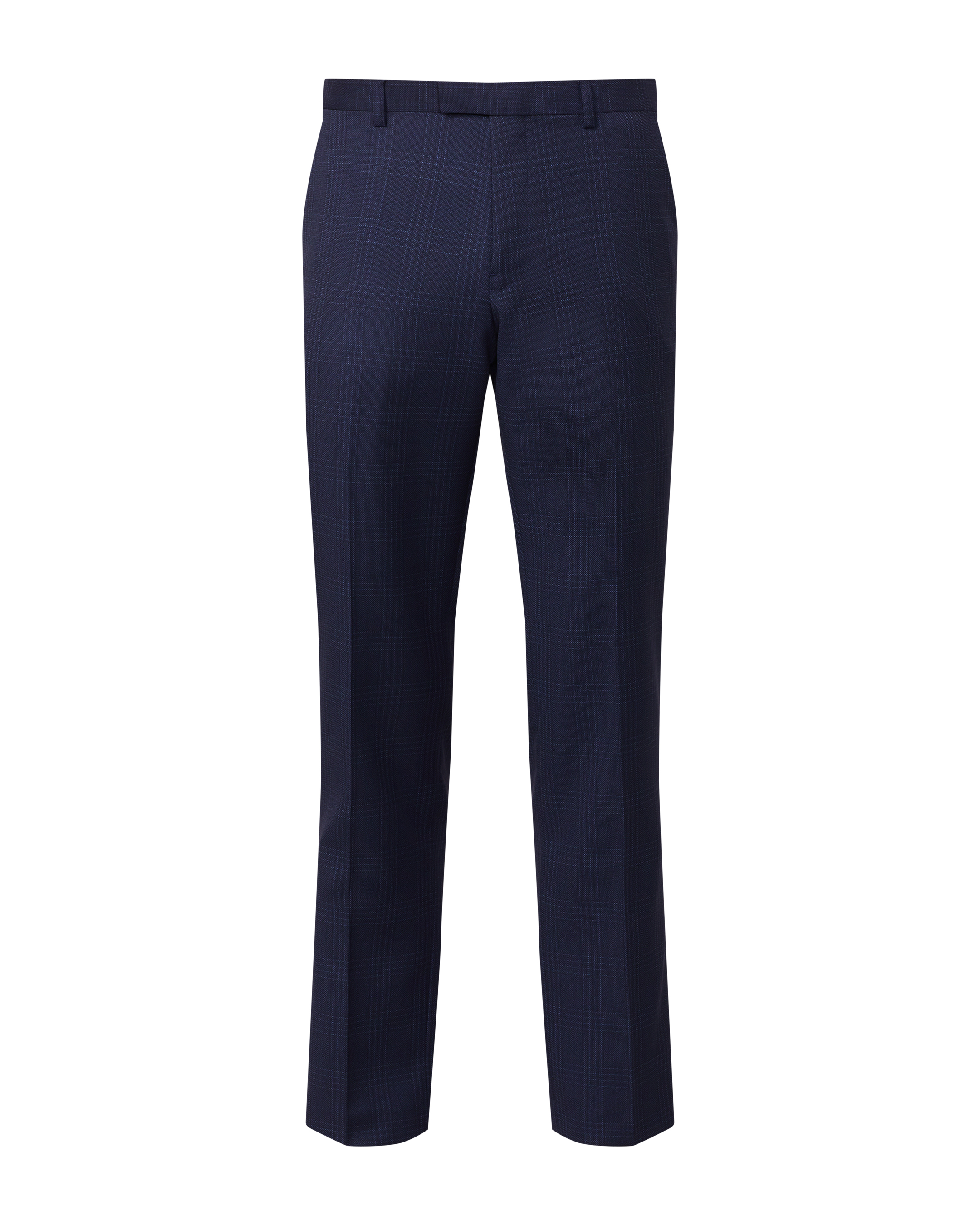 Wool Blend Check Suit Pant