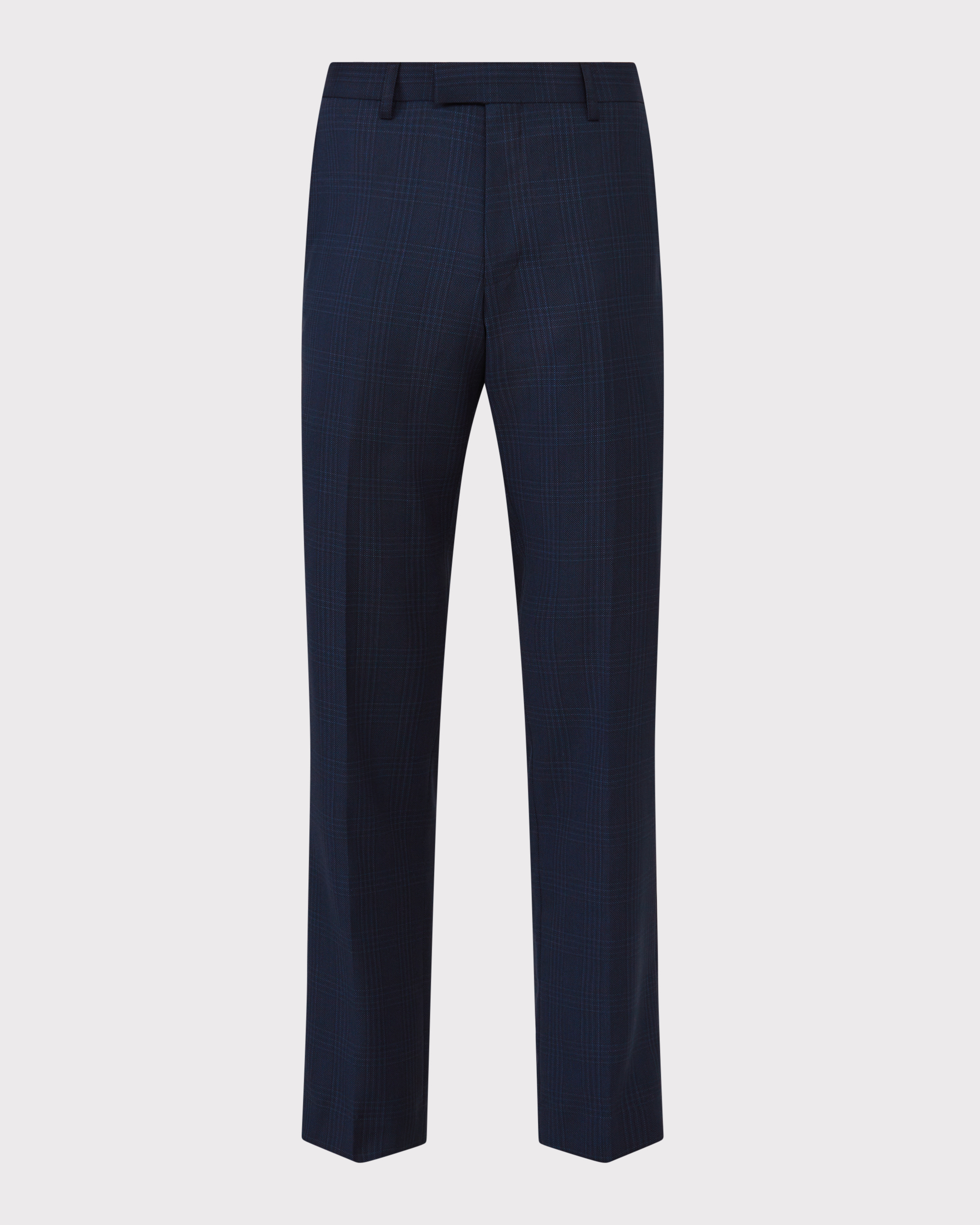 Wool Blend Check Suit Pant