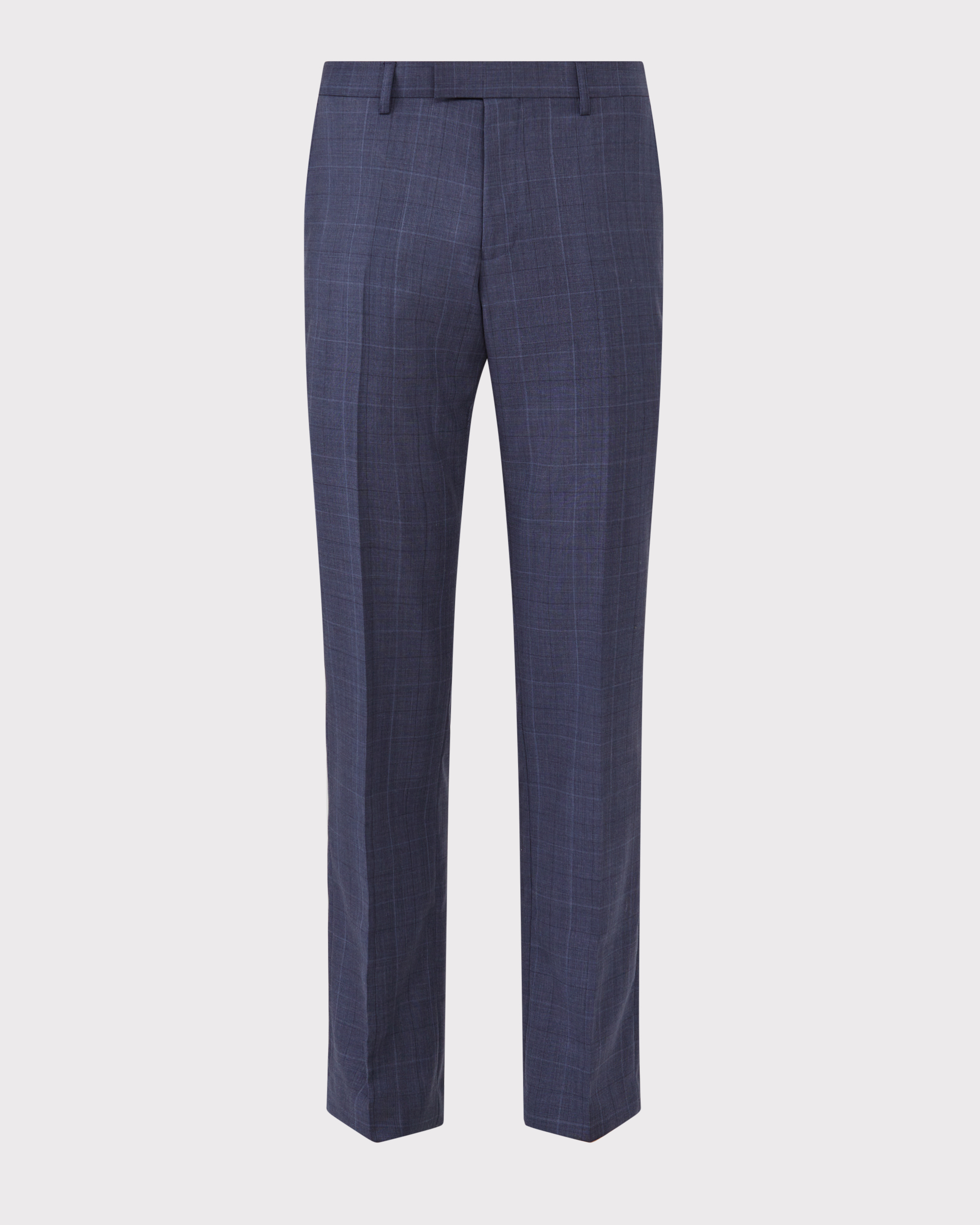 Wool Blend Check Suit Pant