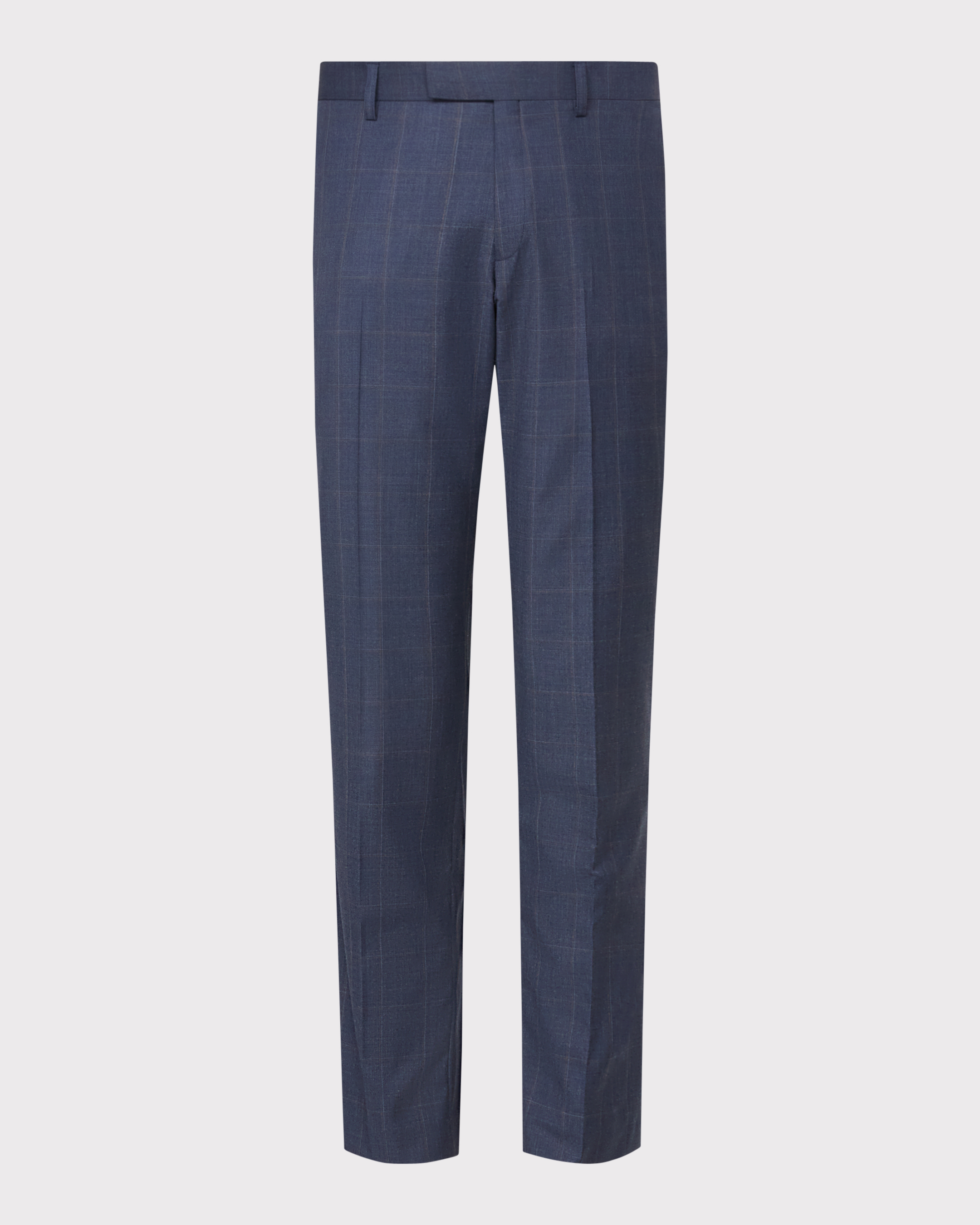 Wool Blend Windowpane Suit Pant