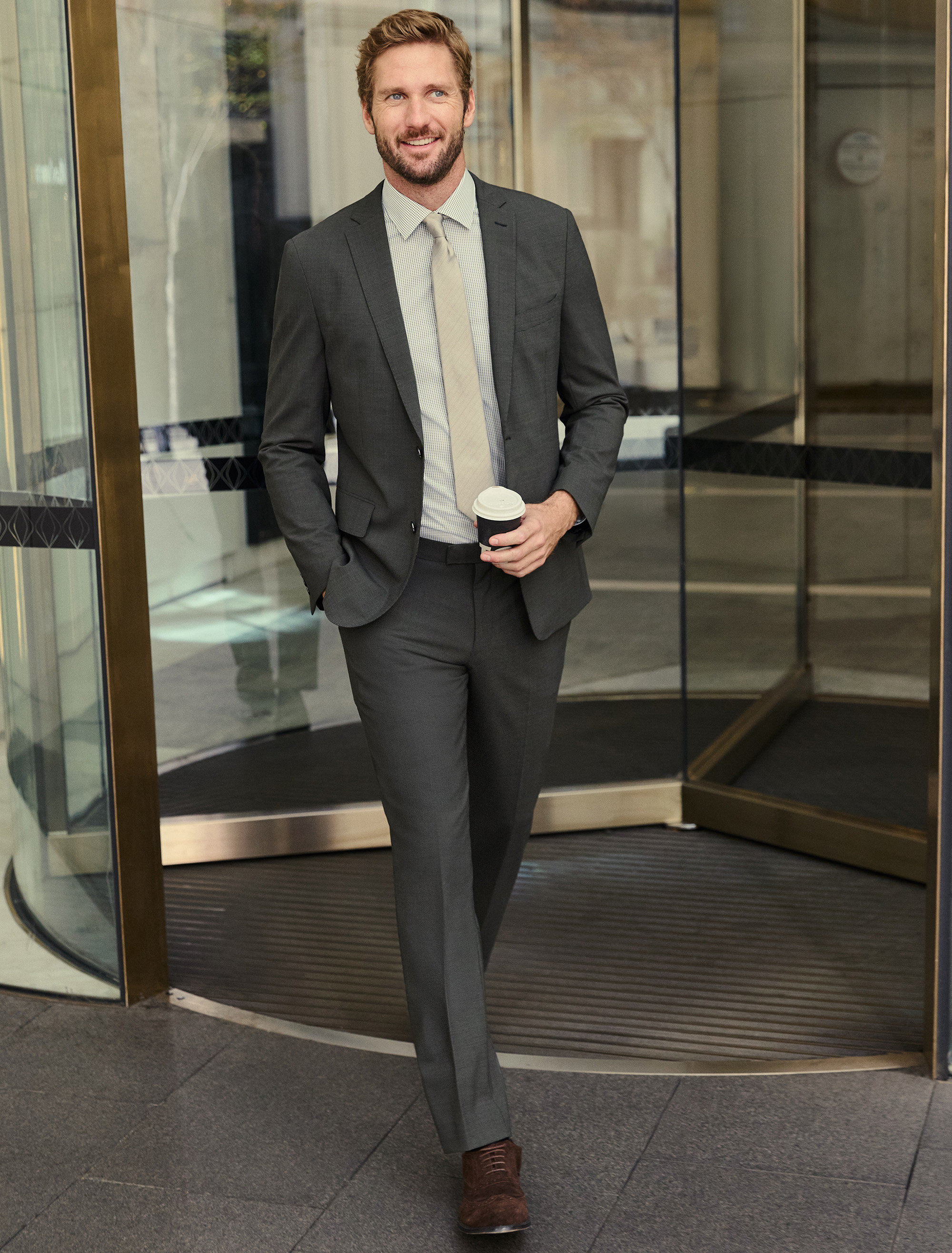 Wool Blend Puppytooth Suit Pant