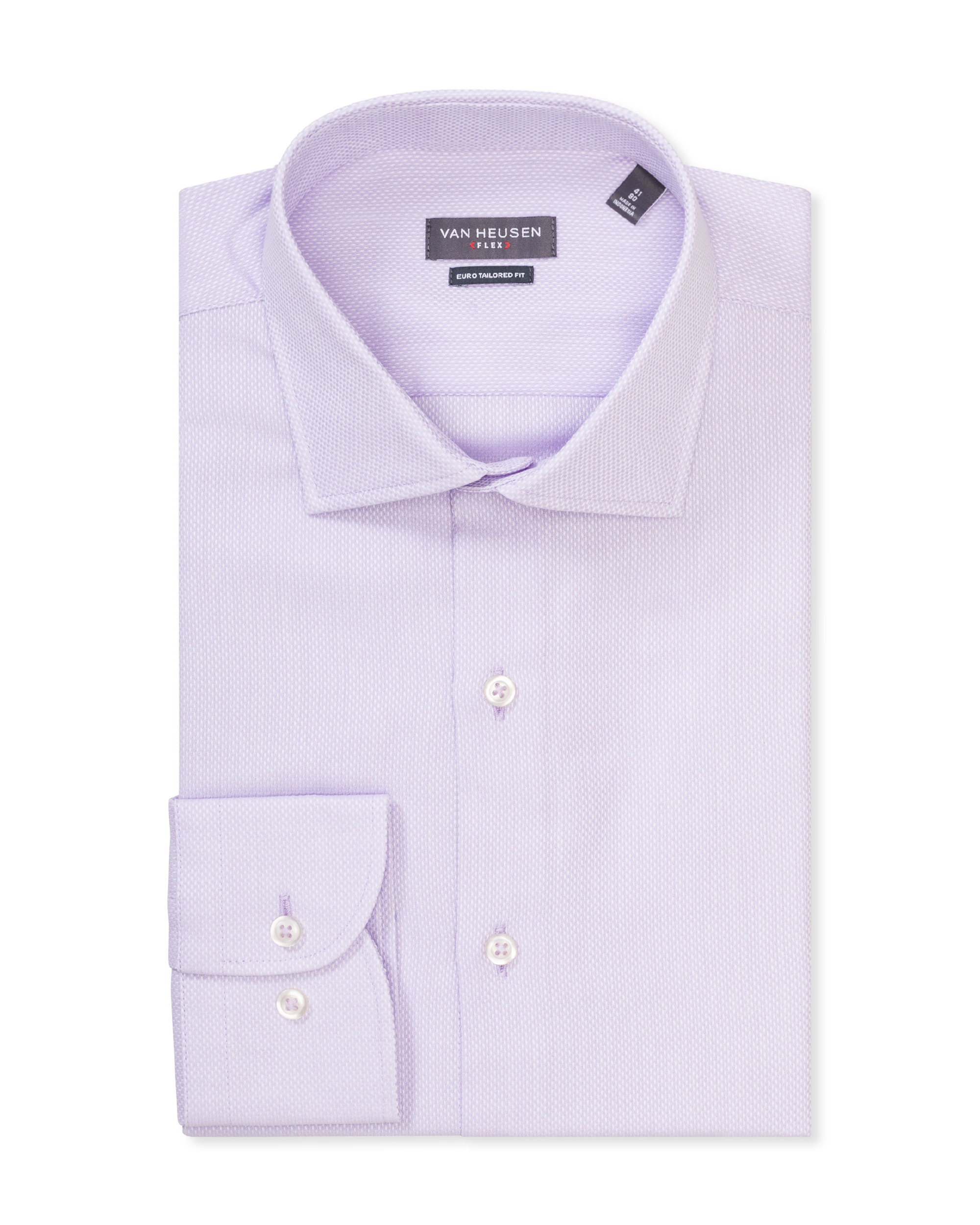 Euro Tailored Shirt Purple Dobby 