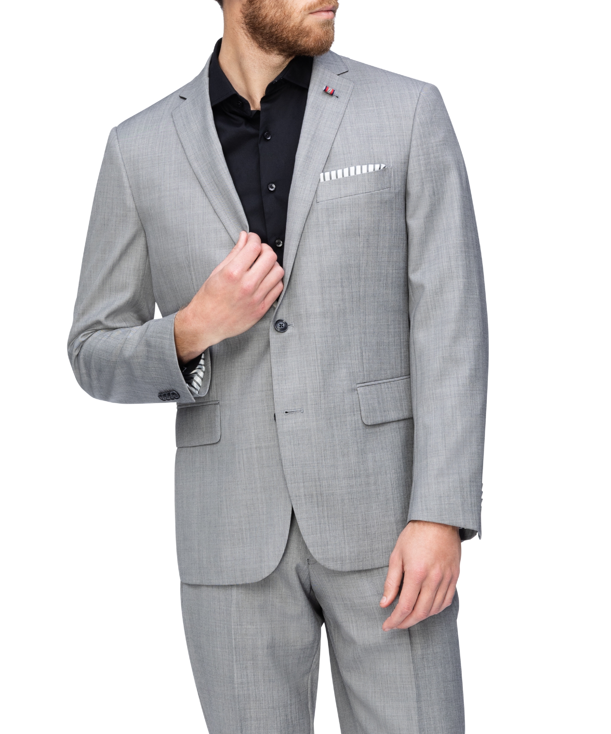 van heusen light grey suit