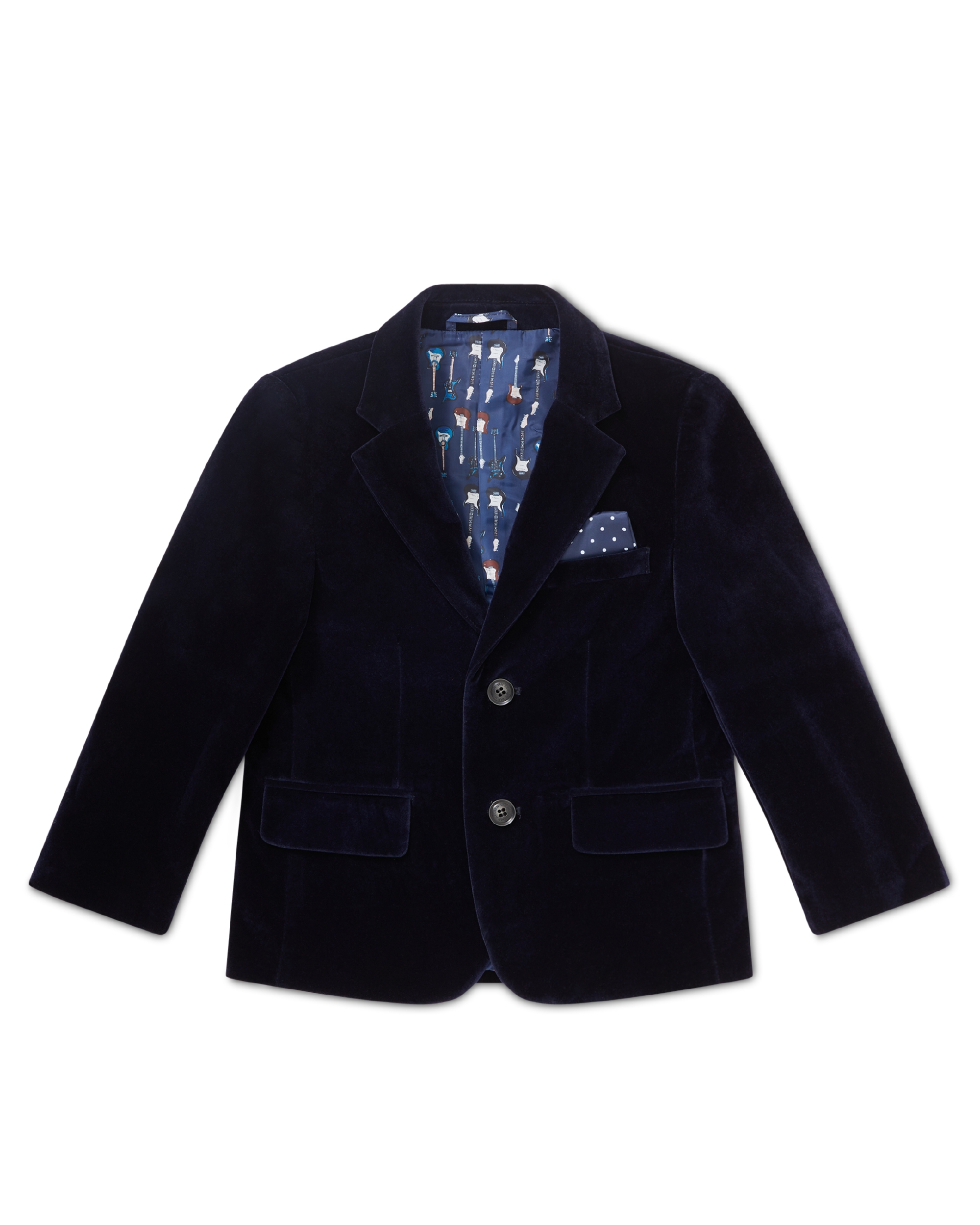 Boys navy hot sale velvet blazer