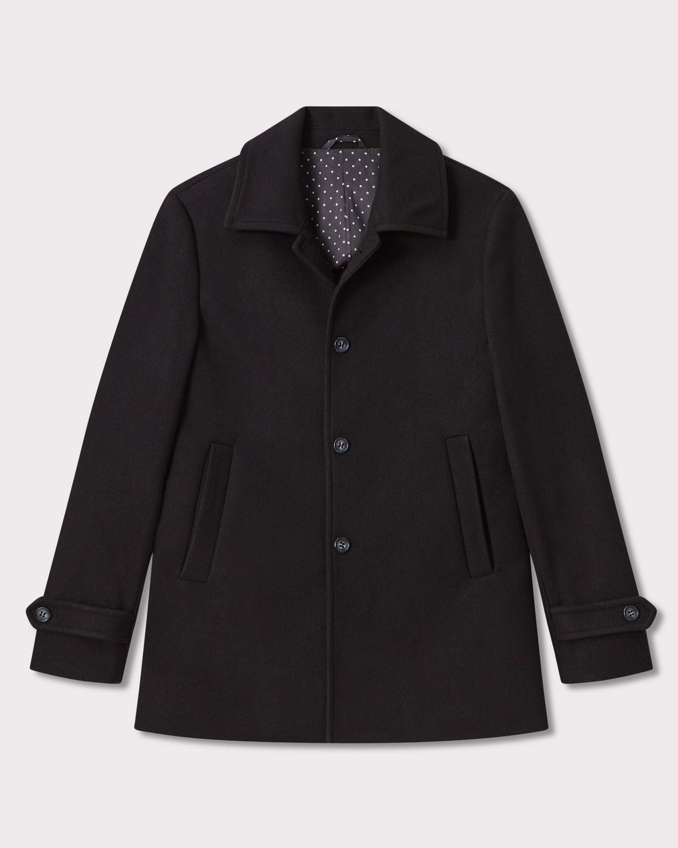 ジャケット・アウター THE FLAT HEAD MELTON WOOL CAR COAT melton-wool-away-coat-black-