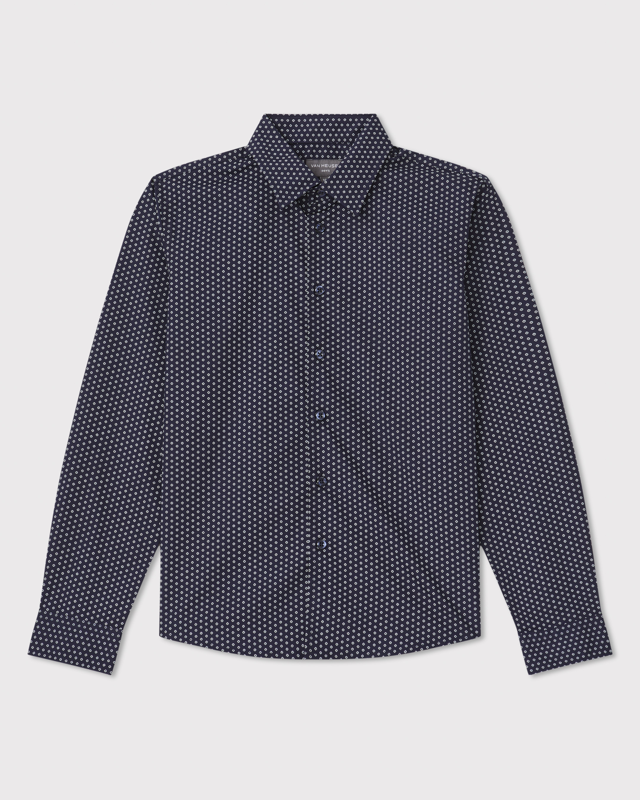 Boys Circle Print Dress Shirt