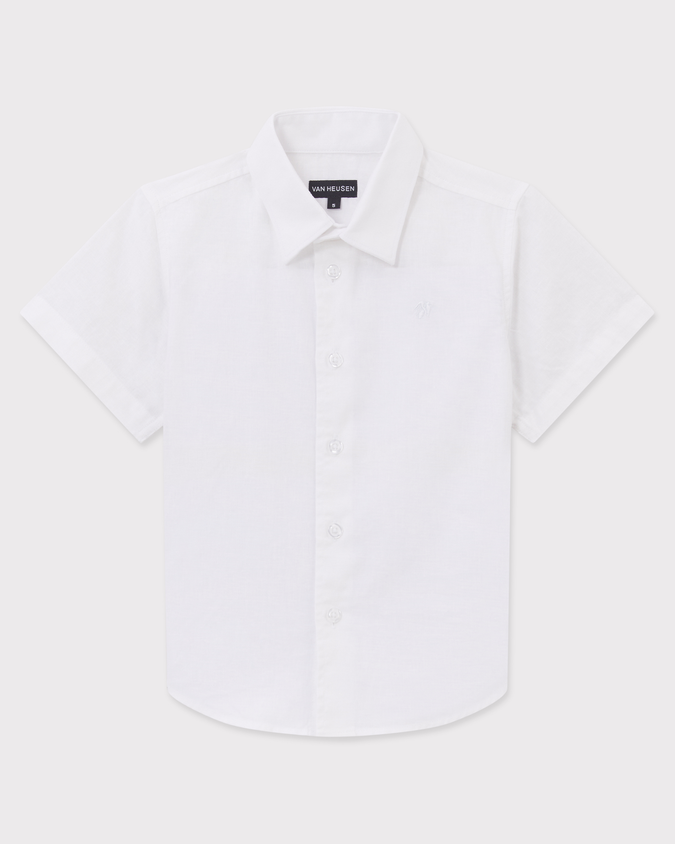 Boys Short Sleeve Linen Blend Shirt