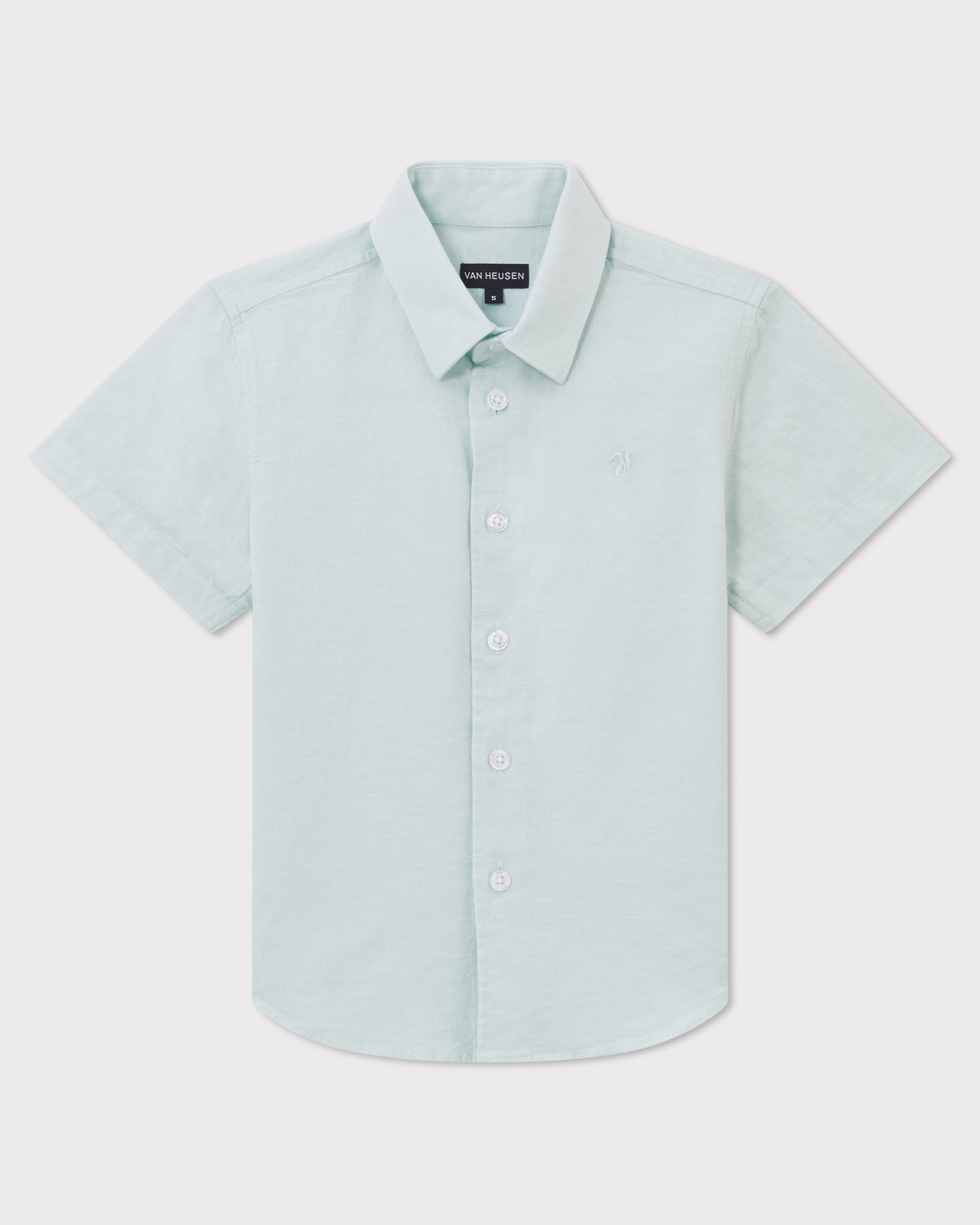 Boys Short Sleeve Linen Blend Shirt