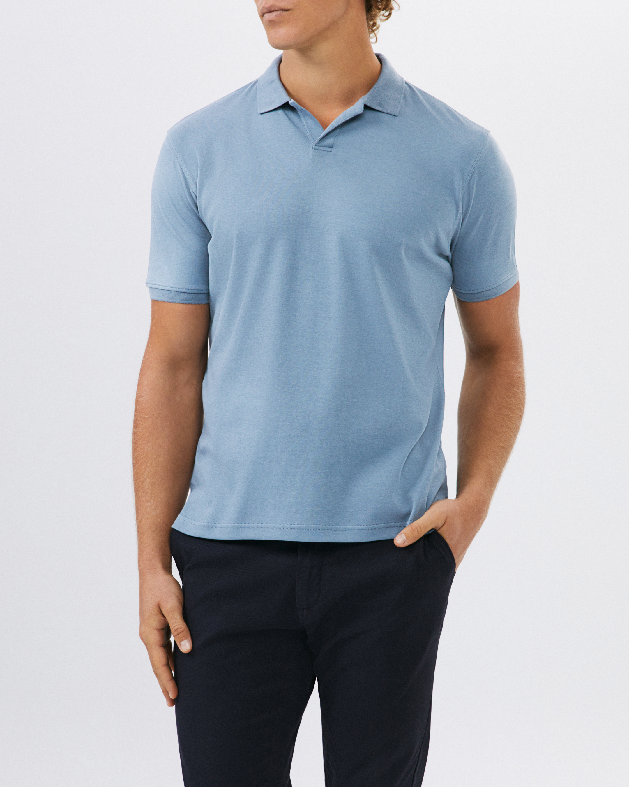 Johnny Collar Interlock Polo