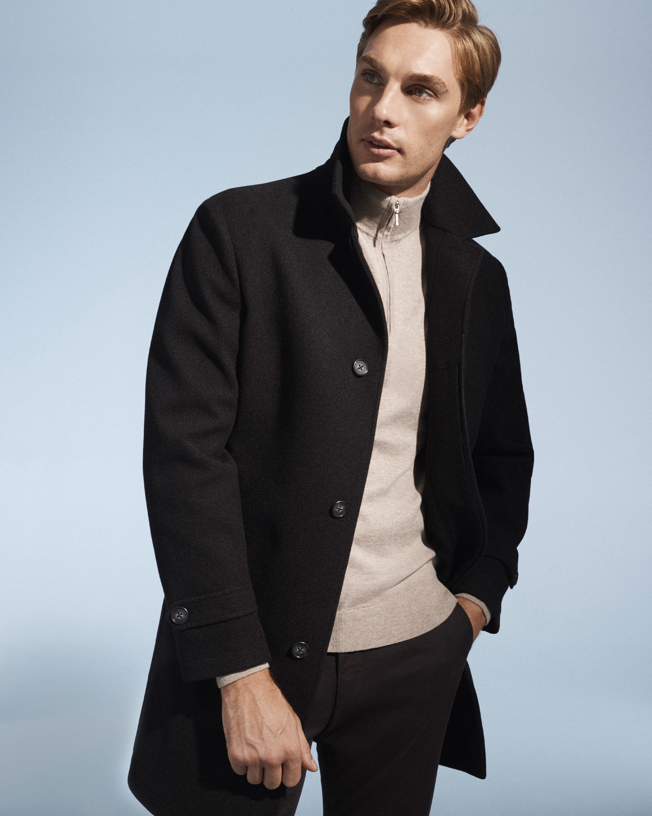 Melton 4 Button Coat I Coats I Van Heusen