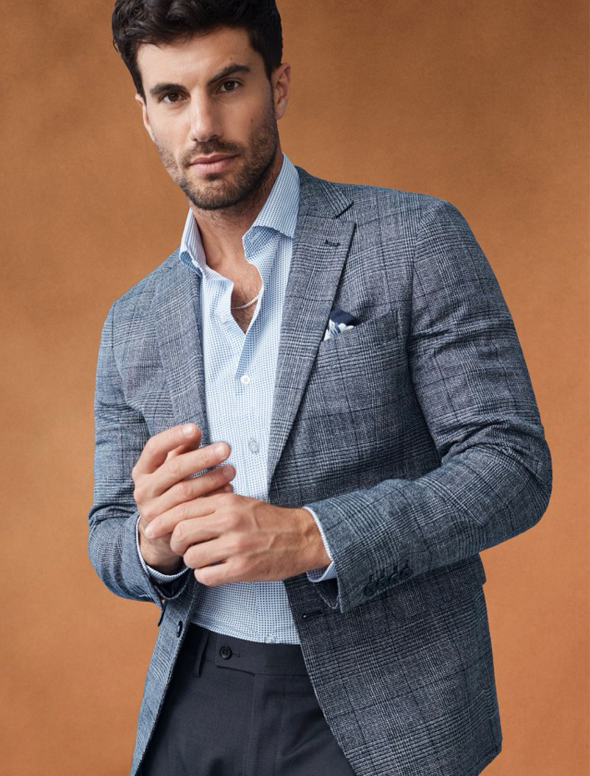 Slub Check Blazer