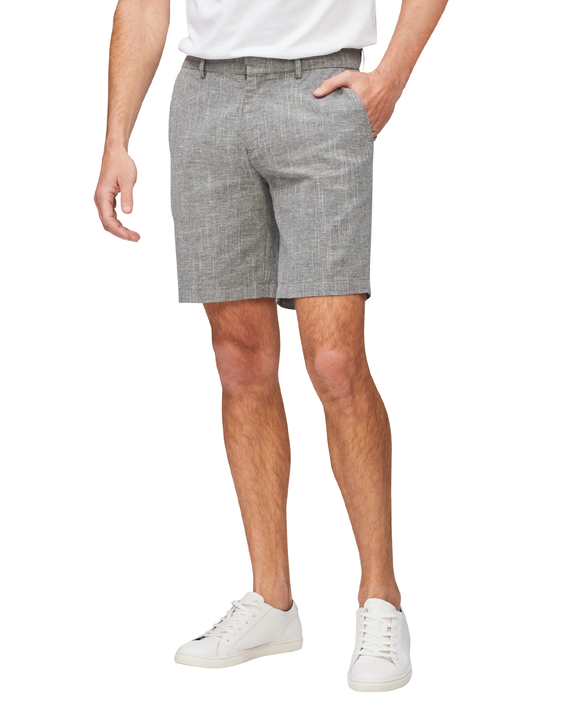 mens slim fit linen shorts