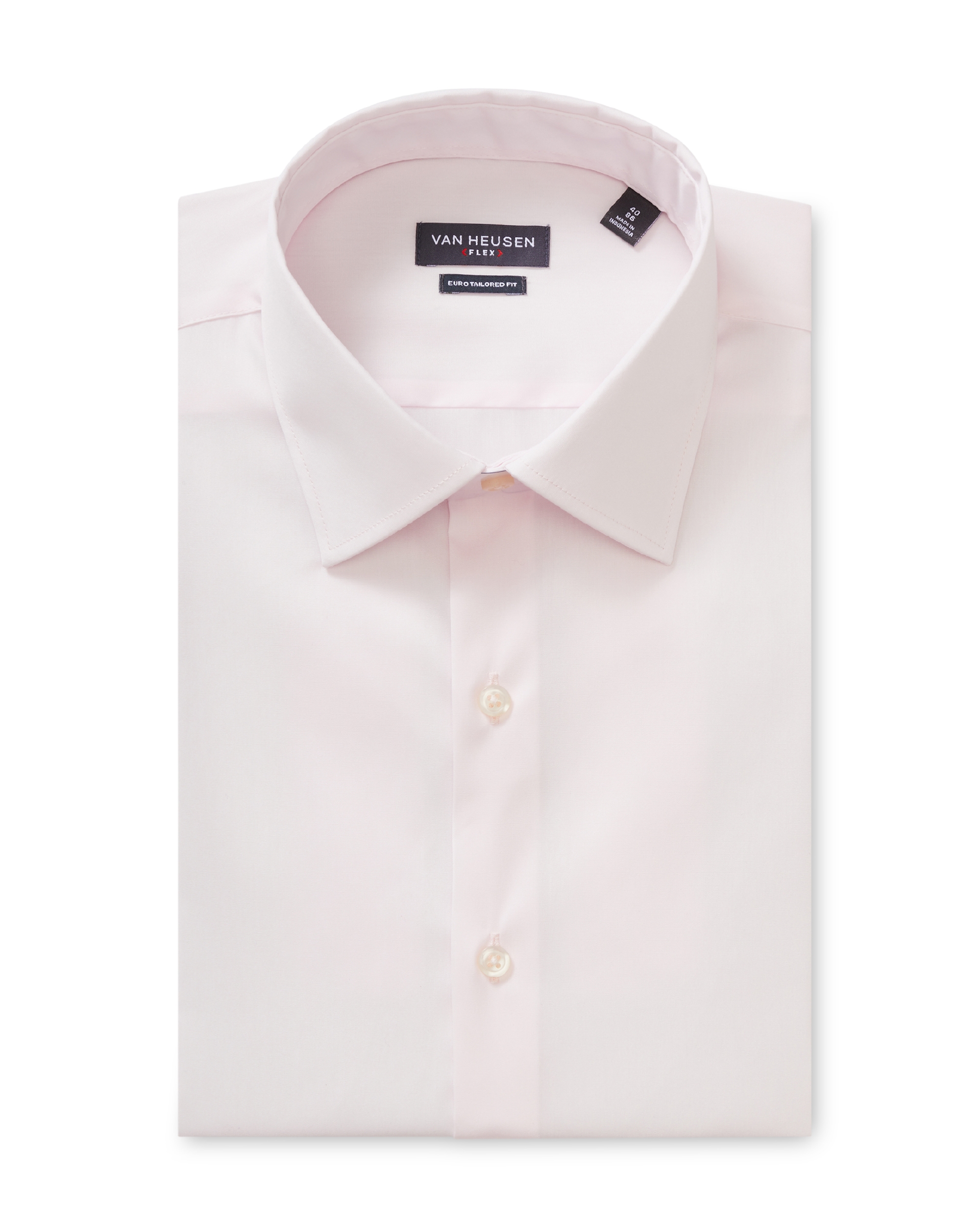 Euro Tailored Fit Shirt Solid White 