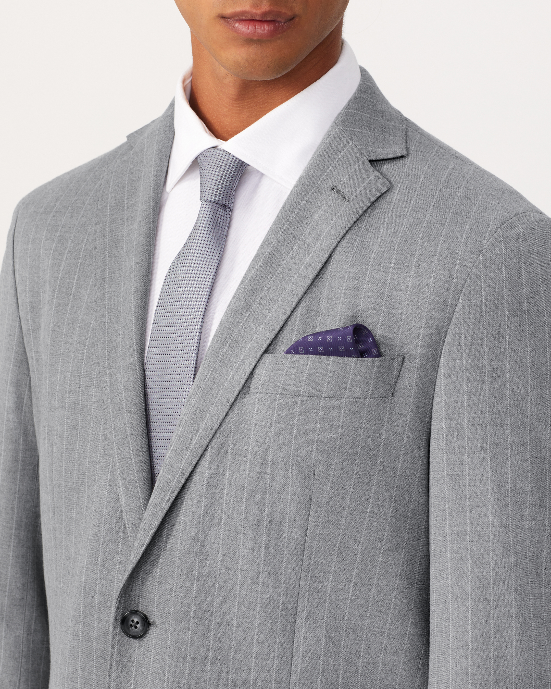 Chalk Stripe Suit Jacket I Suits I Van Heusen