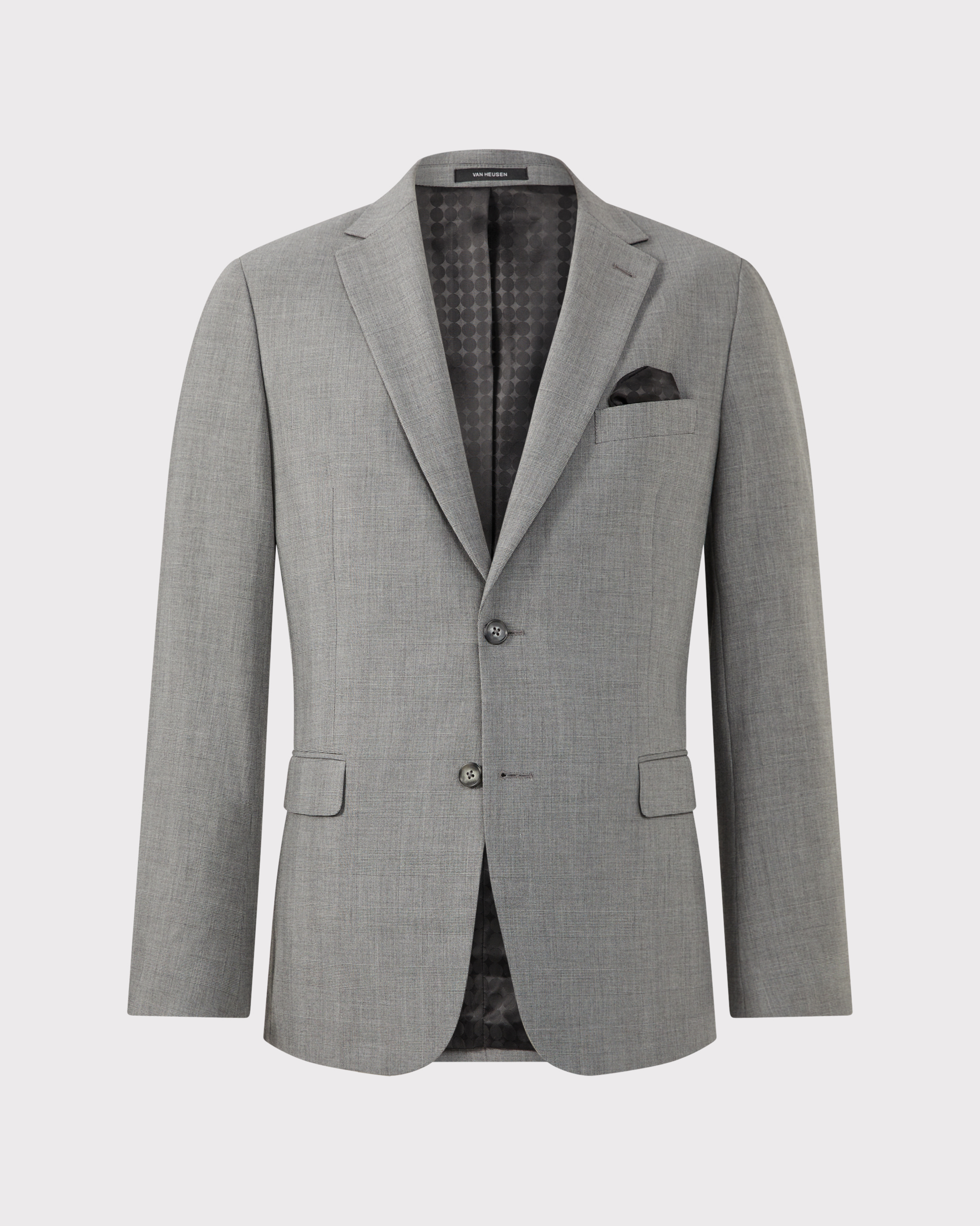 Wool Blend Check Suit Jacket