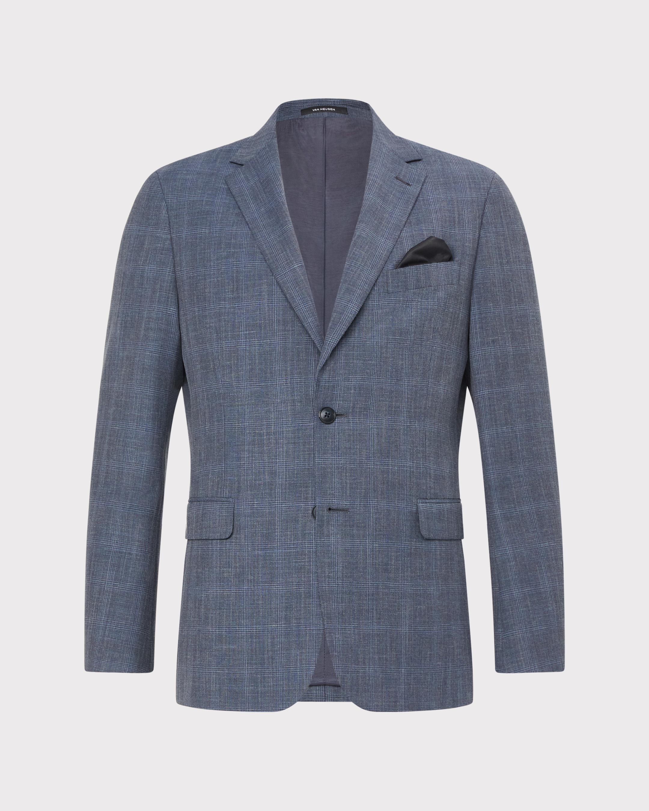 Superfine Twill Slub Check Suit Jacket