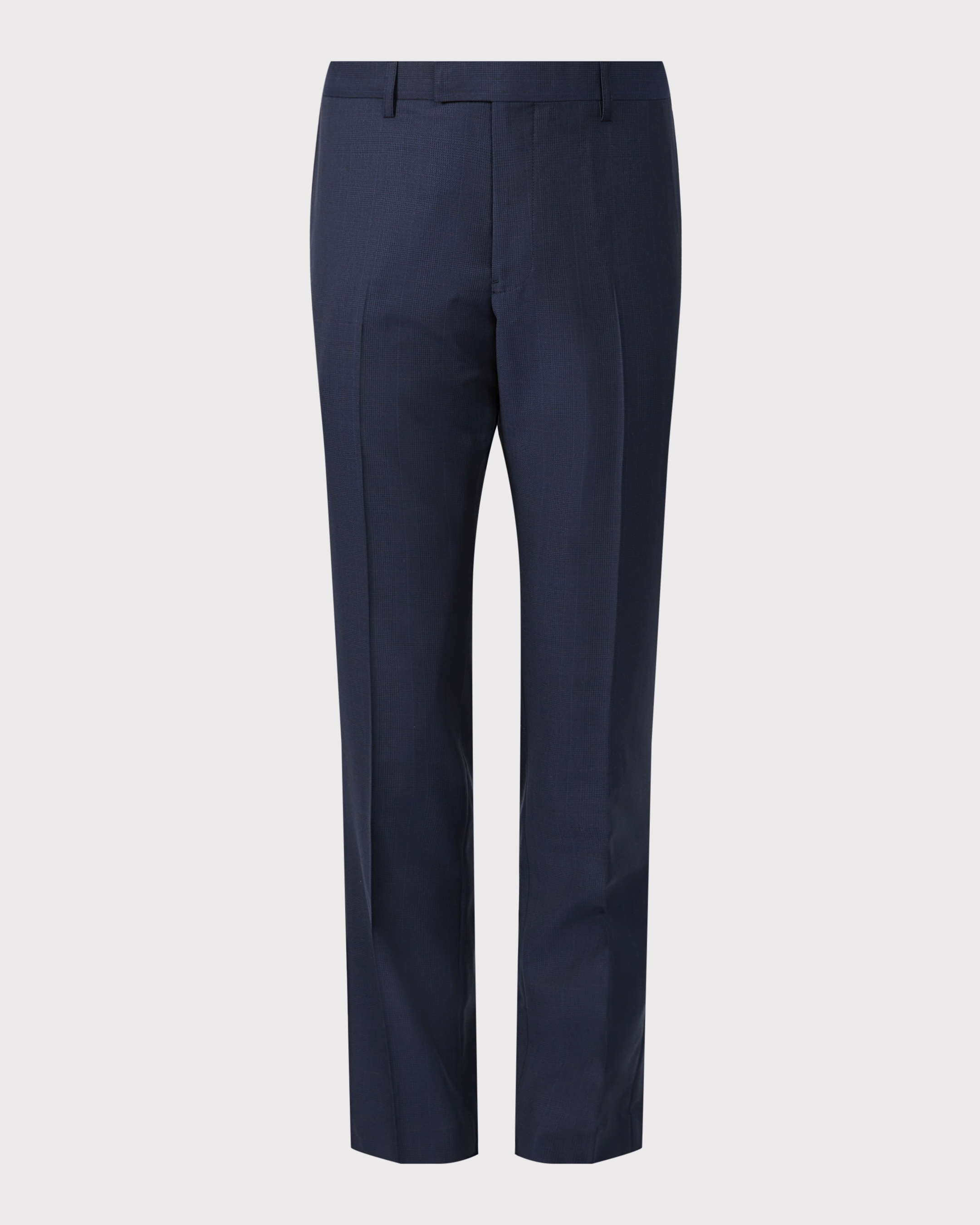 Wool Blend Check Suit Pant