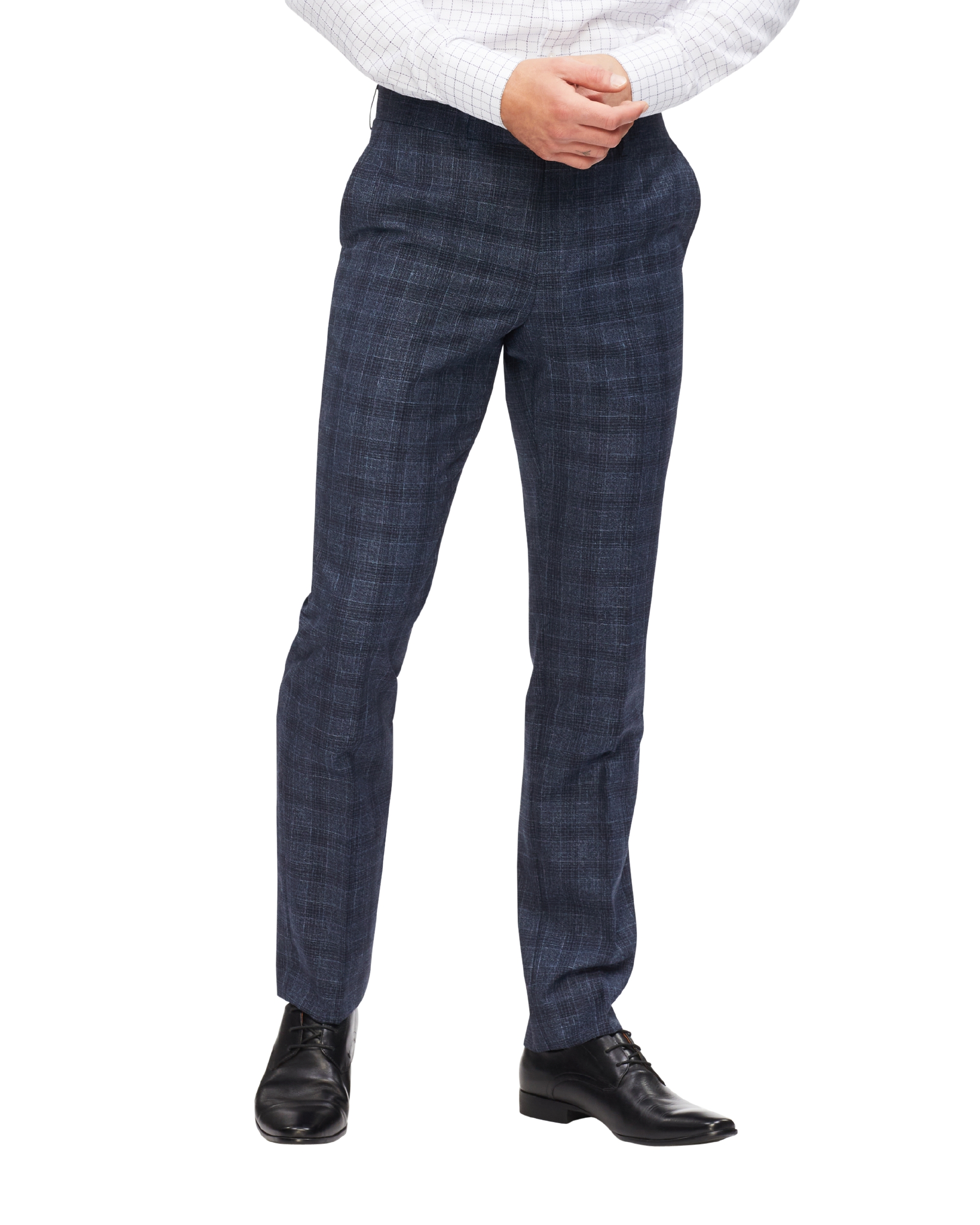 SLUB CHECK SUIT PANT | Suits| Van Heusen