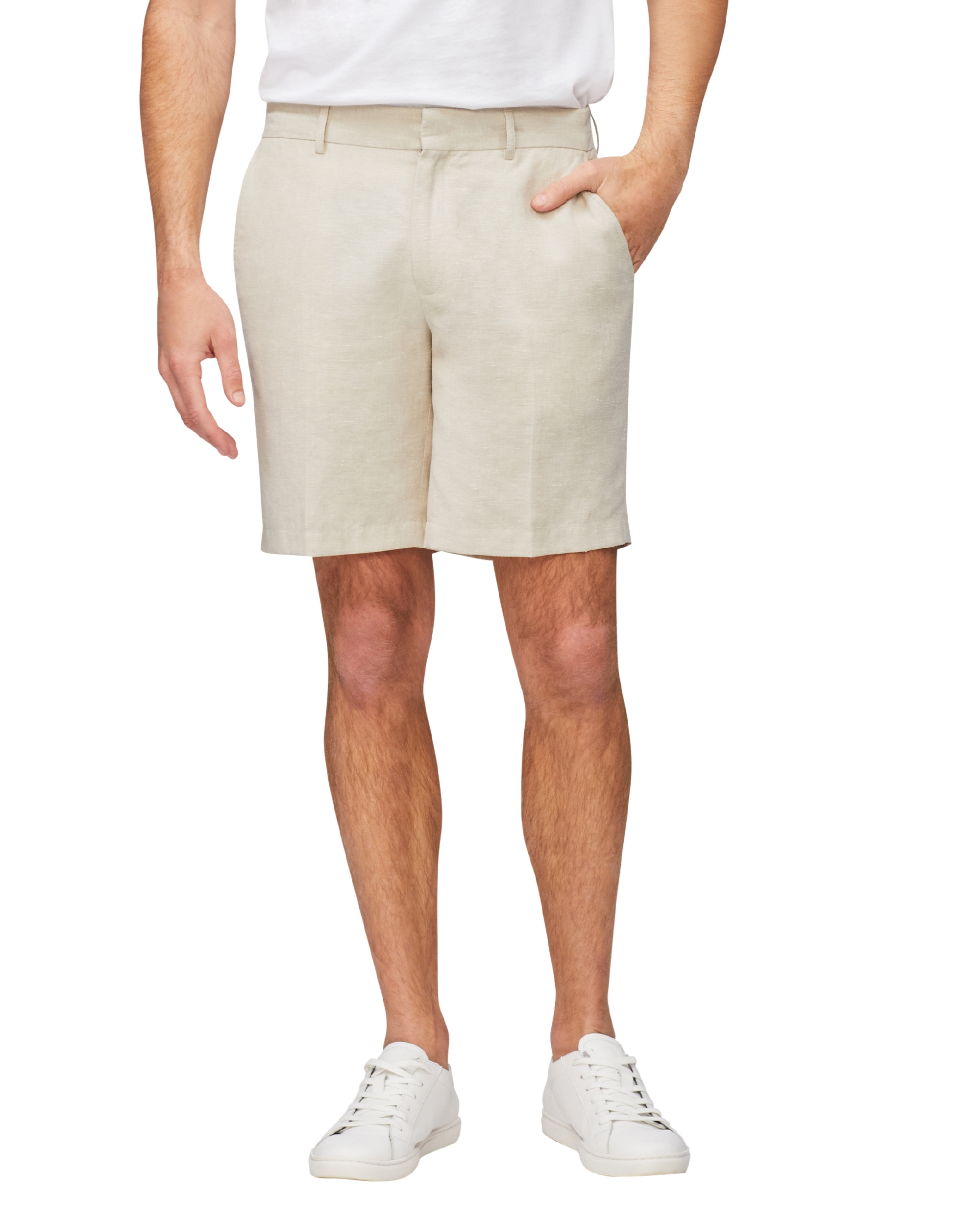 mens slim fit linen shorts