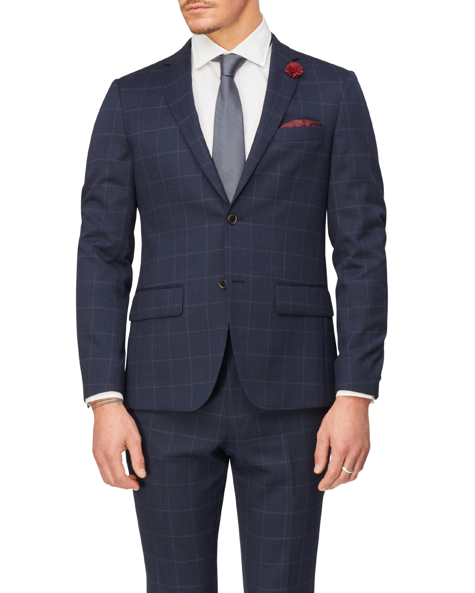 blue gucci suit