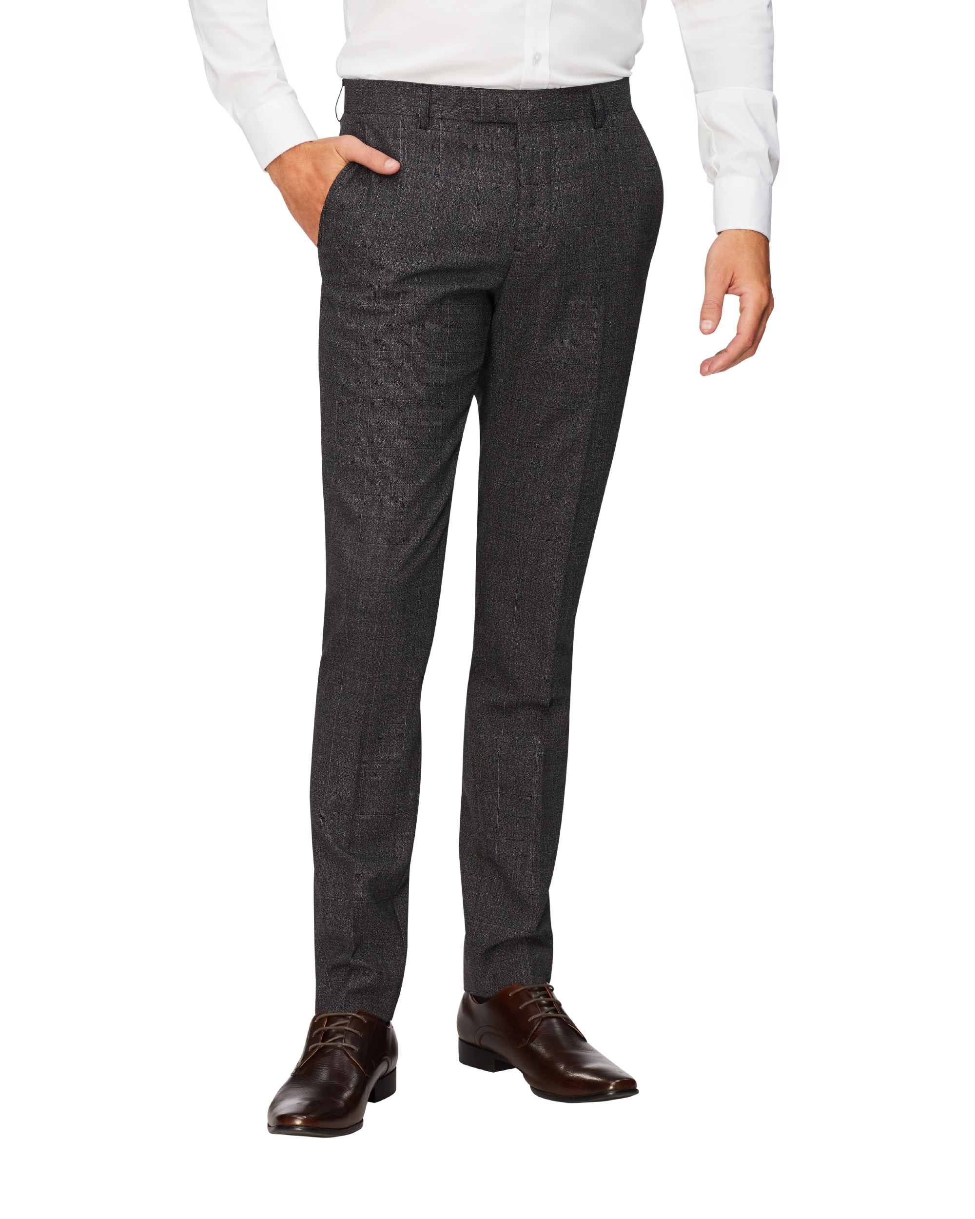 Super Slim Suit Pant Black Check| Suits 