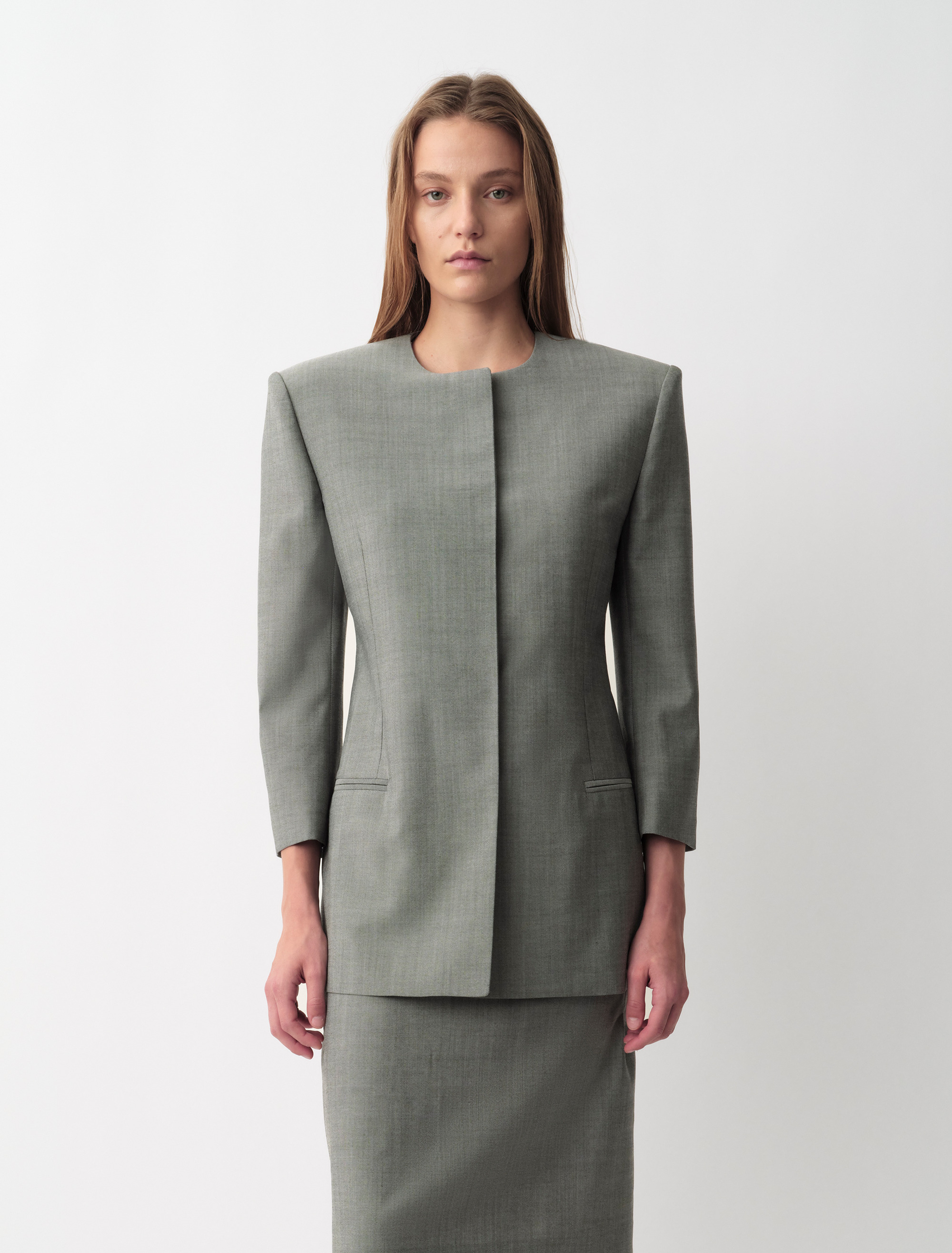 Parker Collarless Blazer