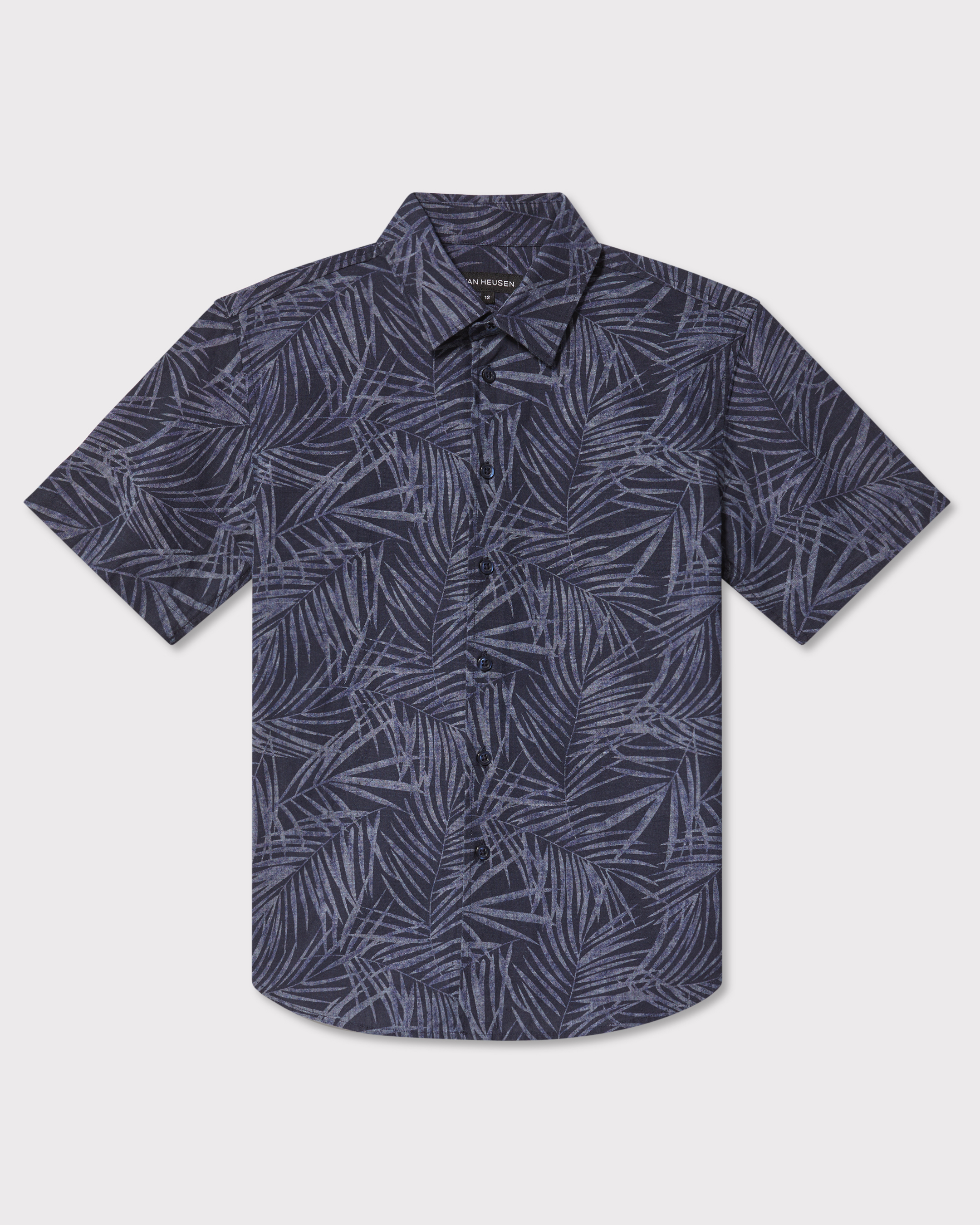 Boys Short Sleeve Palm Print Shirt