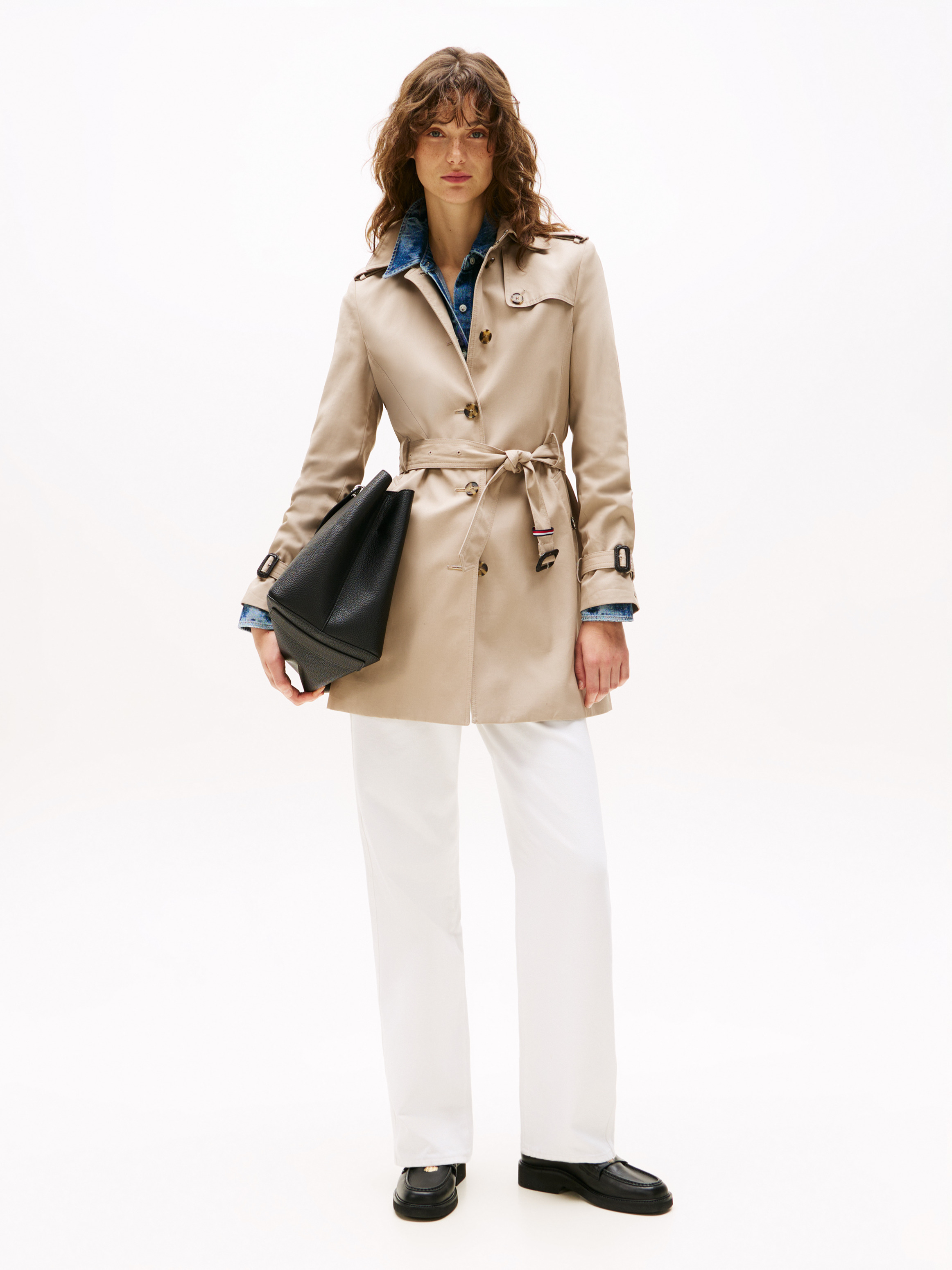 EARTH ももんがロンパース Warm beige(Khaki) Women's Mid-Length Trench Coat | Women's Coats & Jackets