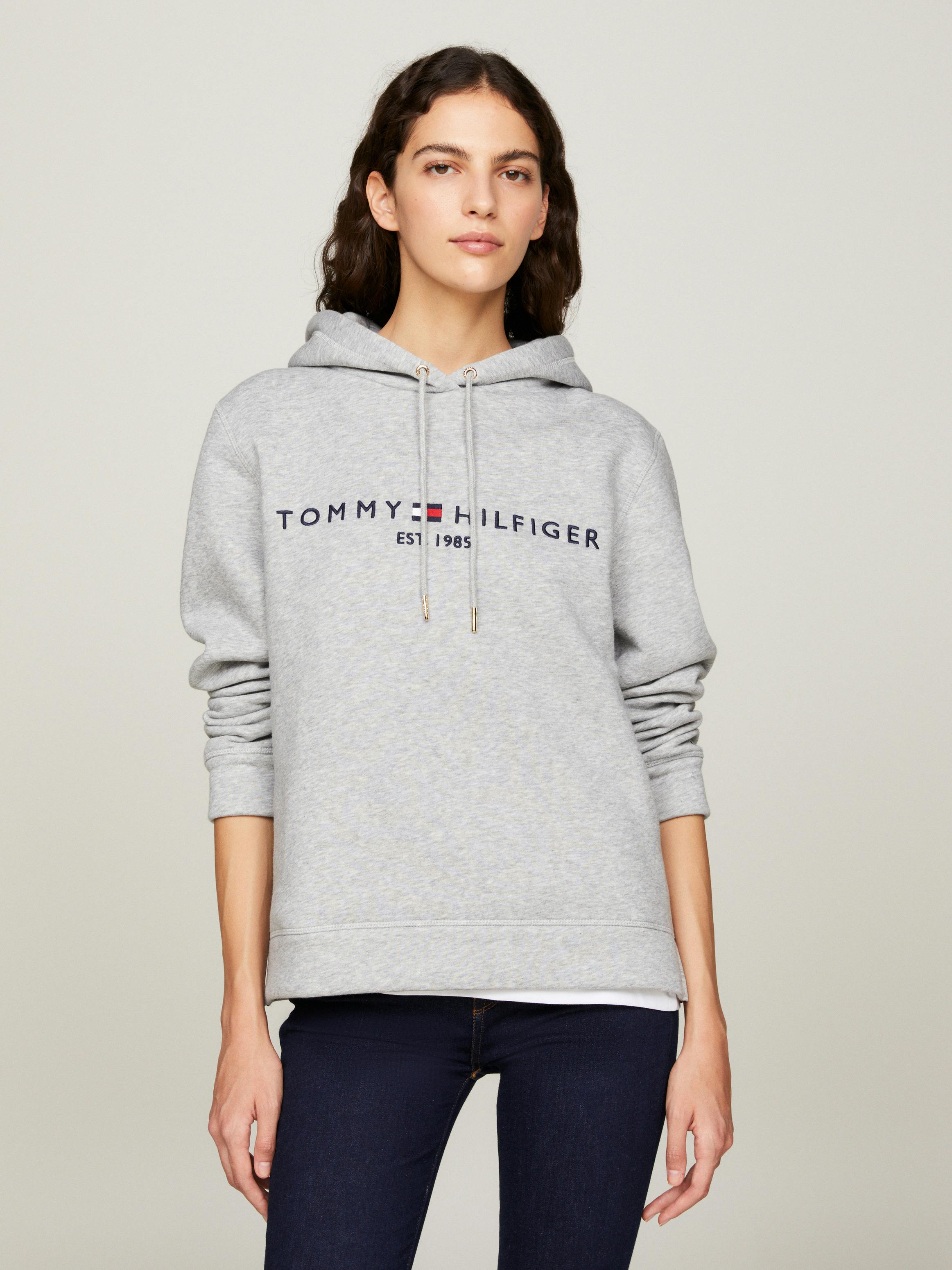Clothing Tommy Hilfiger Grauer Hoodie Tommy Hilfiger Jeans Flag