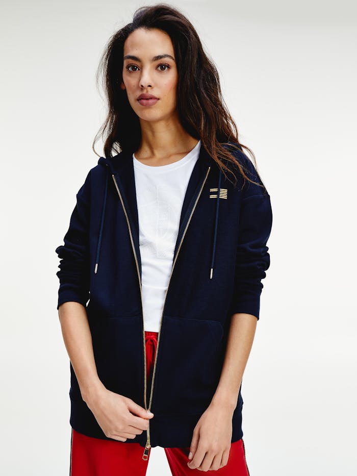 Tommy icons logo embroidery hoodie Clearance