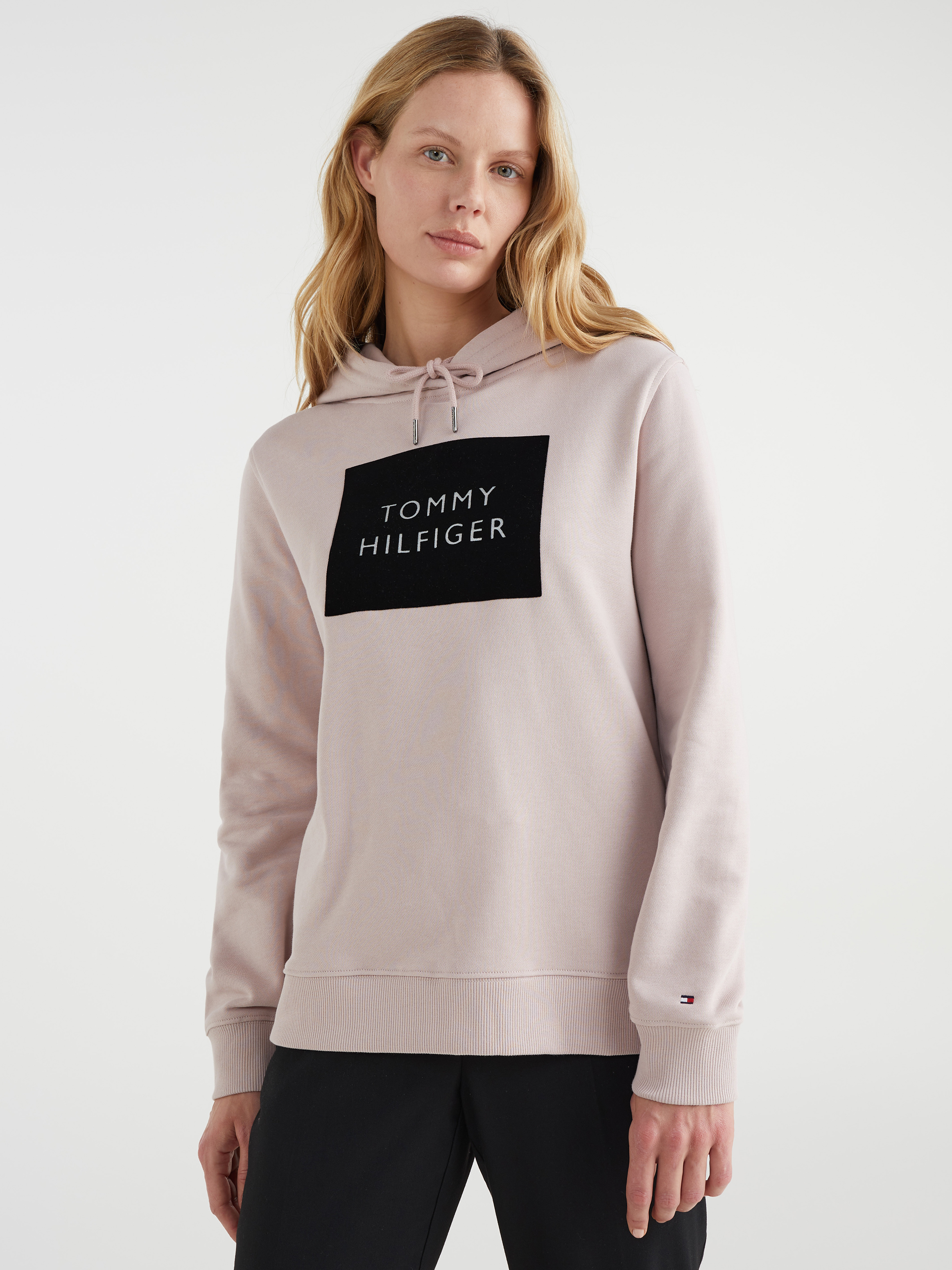 tommy hilfiger women's zip up hooded shirts & tops